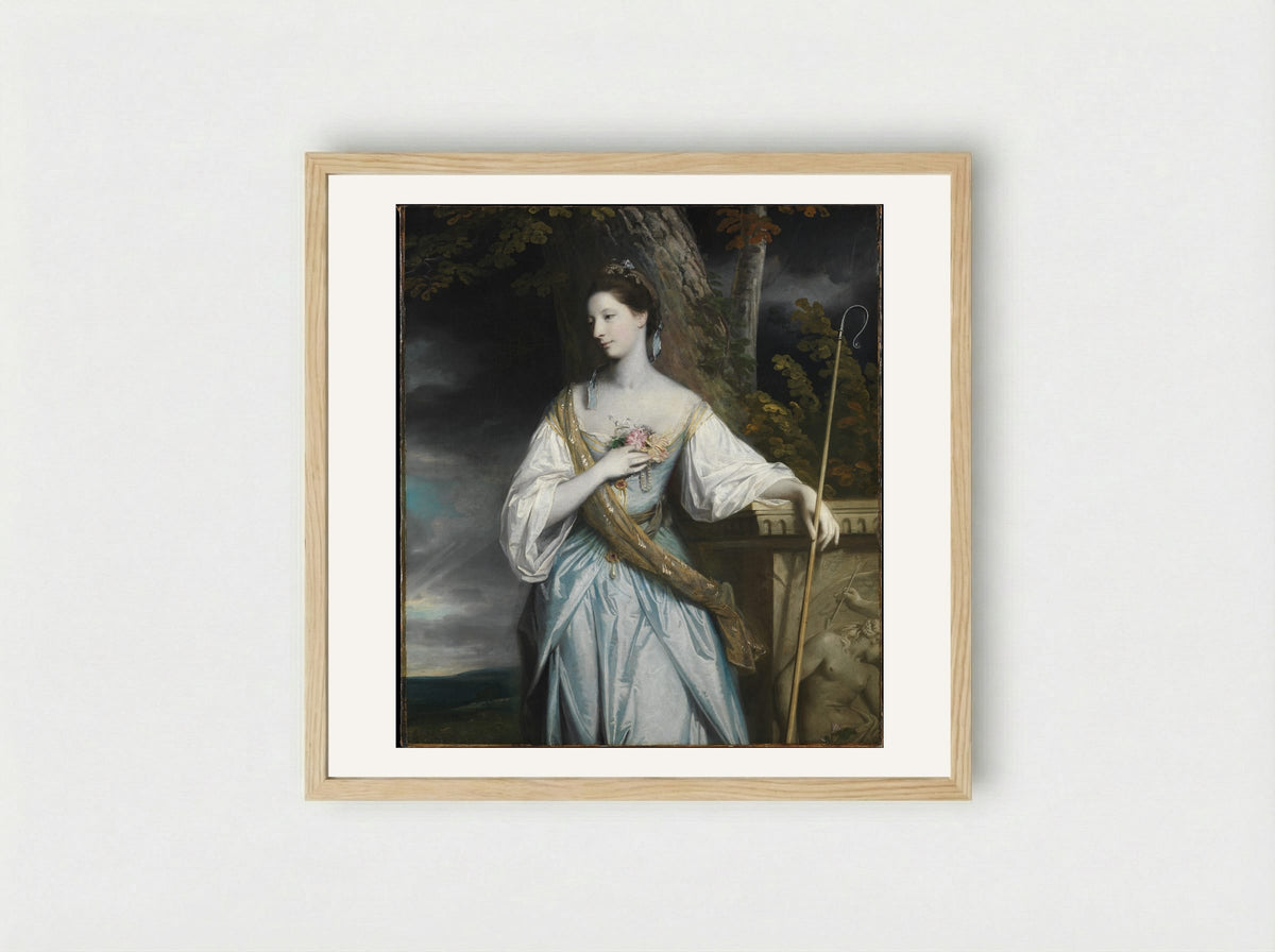Anne Dashwood, Later Countess of Galloway - Sir Joshua Reynolds - Framed Print Wood
