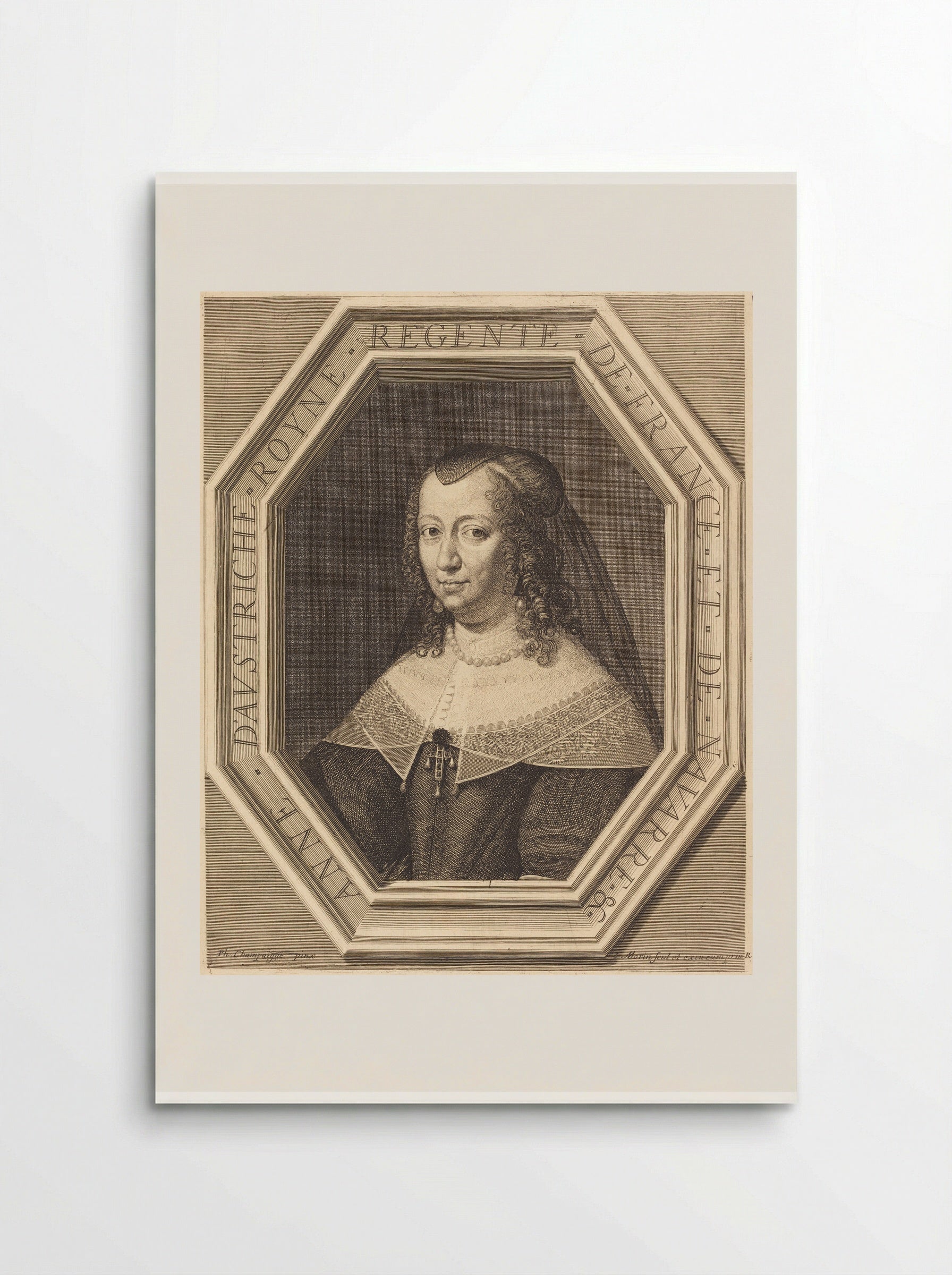 Anne of Austria, Queen Regent of France - Jean Morin - Poster