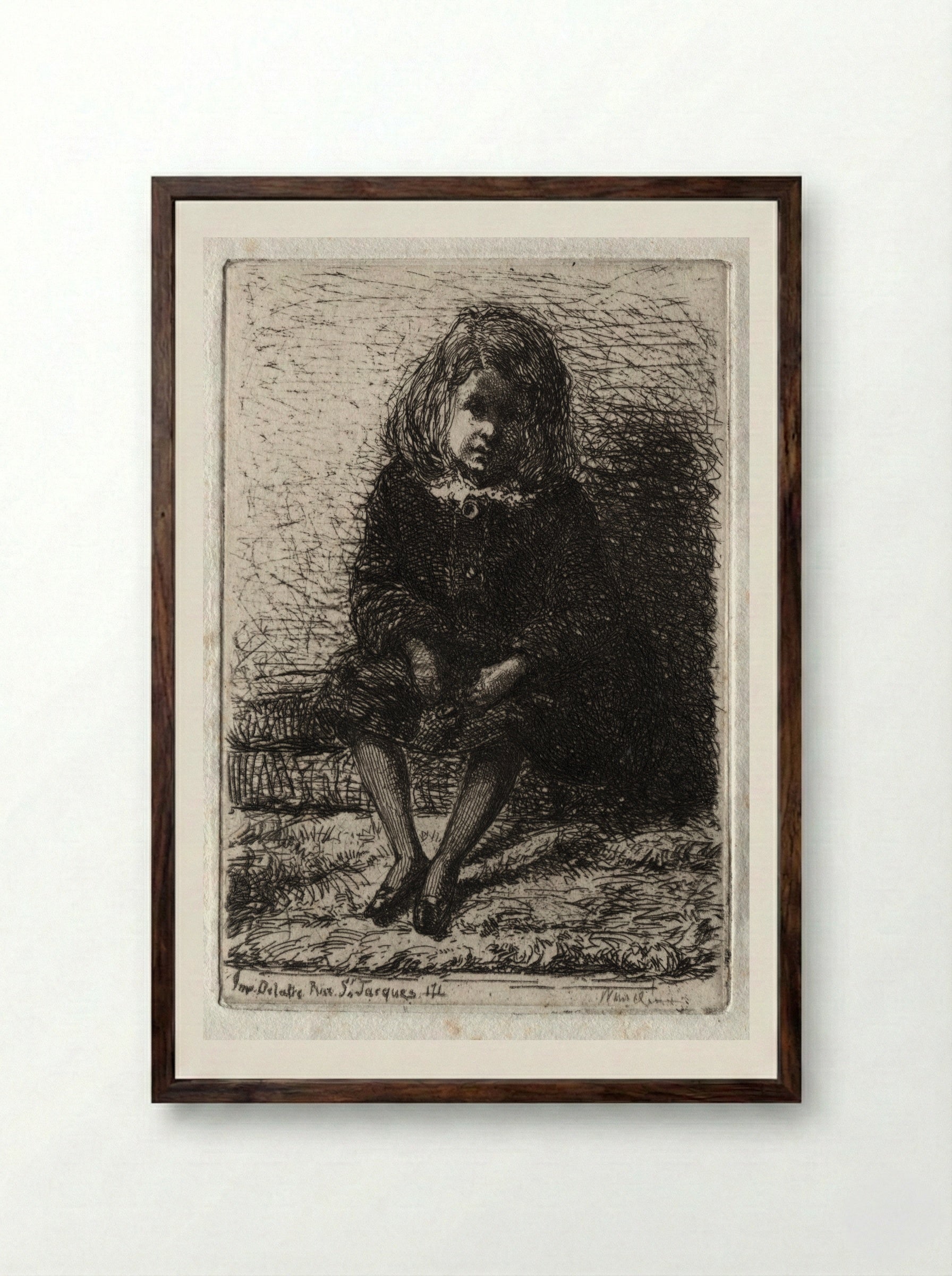 Annie Haden - James McNeill Whistler - Framed Print Dark Wood