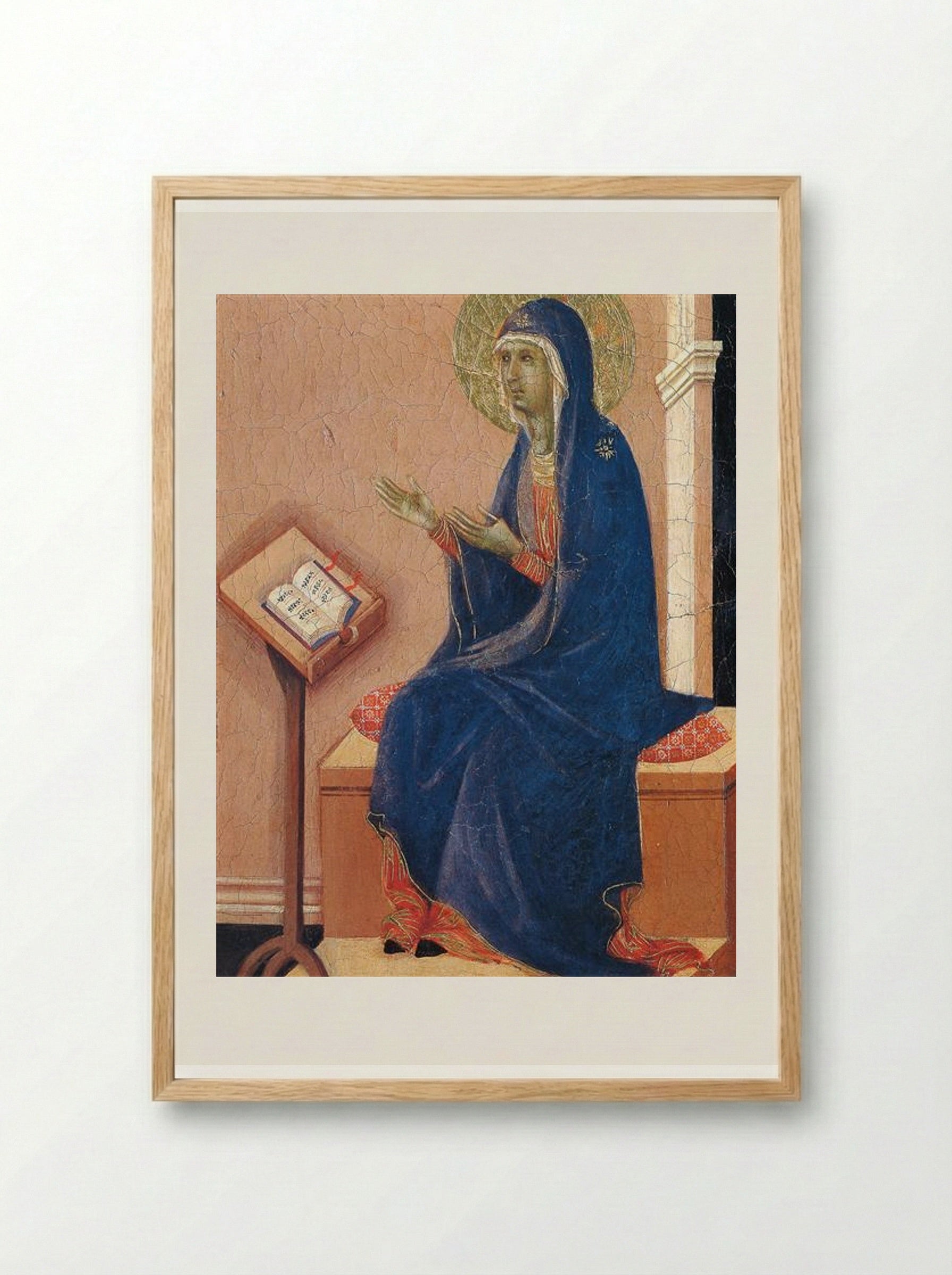 Annunciation (Fragment) - Duccio di Buoninsegna - Framed Print Wood