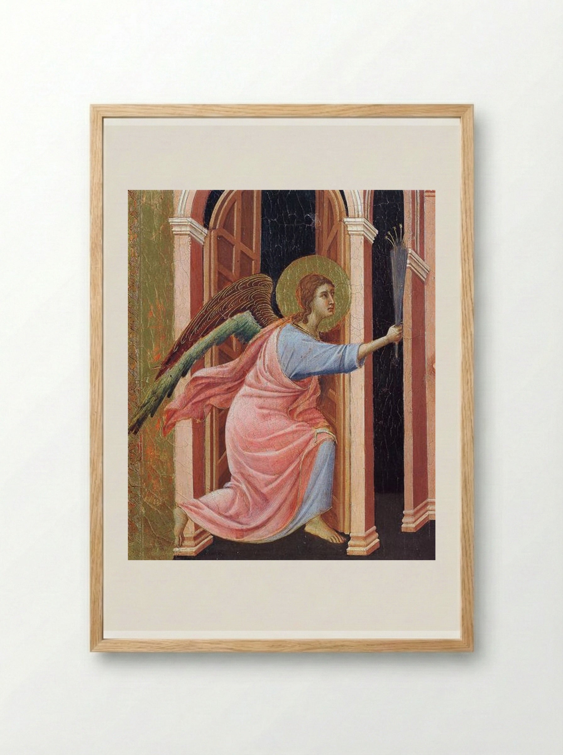 Annunciation (Fragment) - Duccio di Buoninsegna - Framed Print Wood