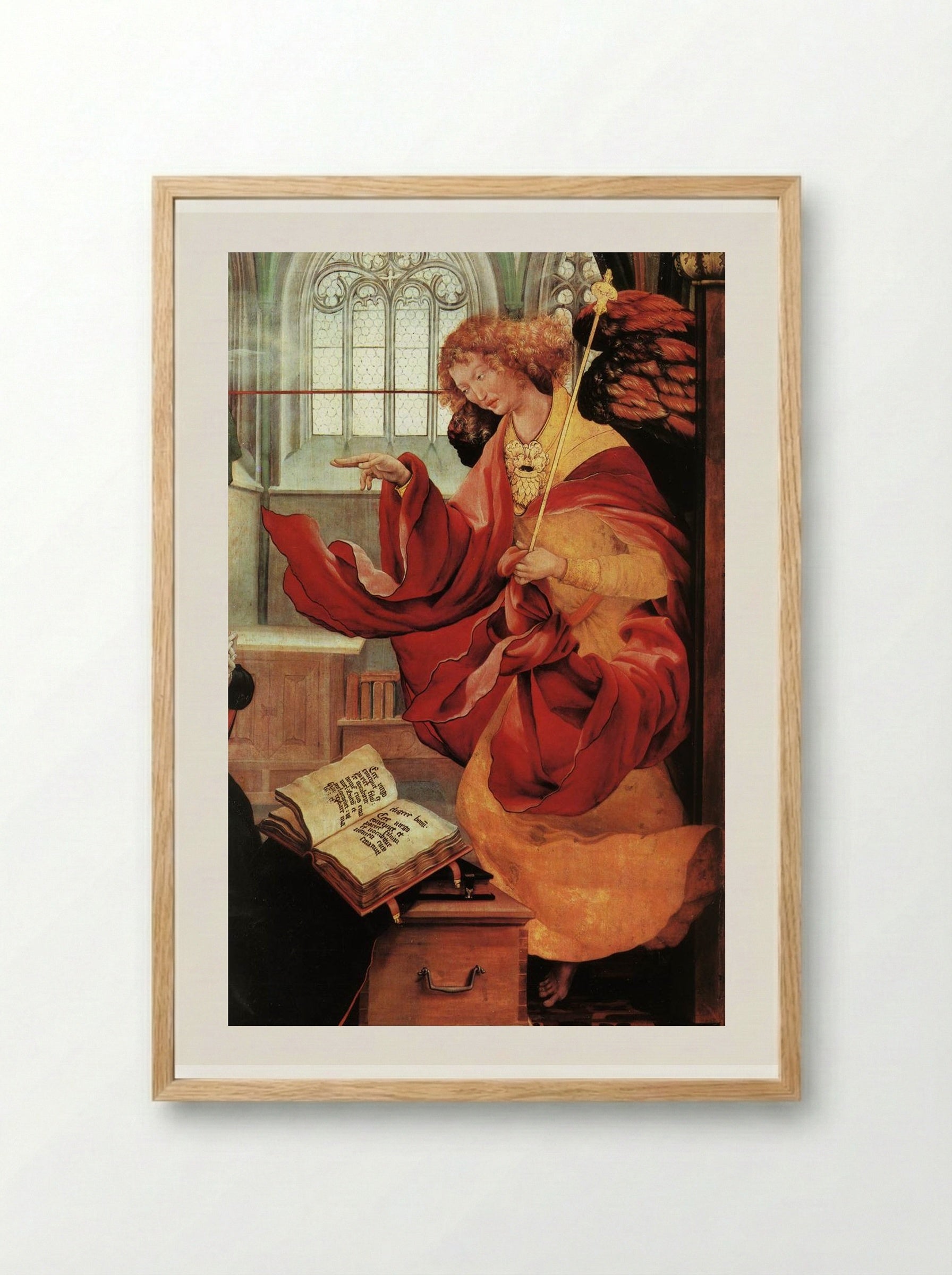 Annunciation (detail) - Matthias Grünewald - Framed Print Wood