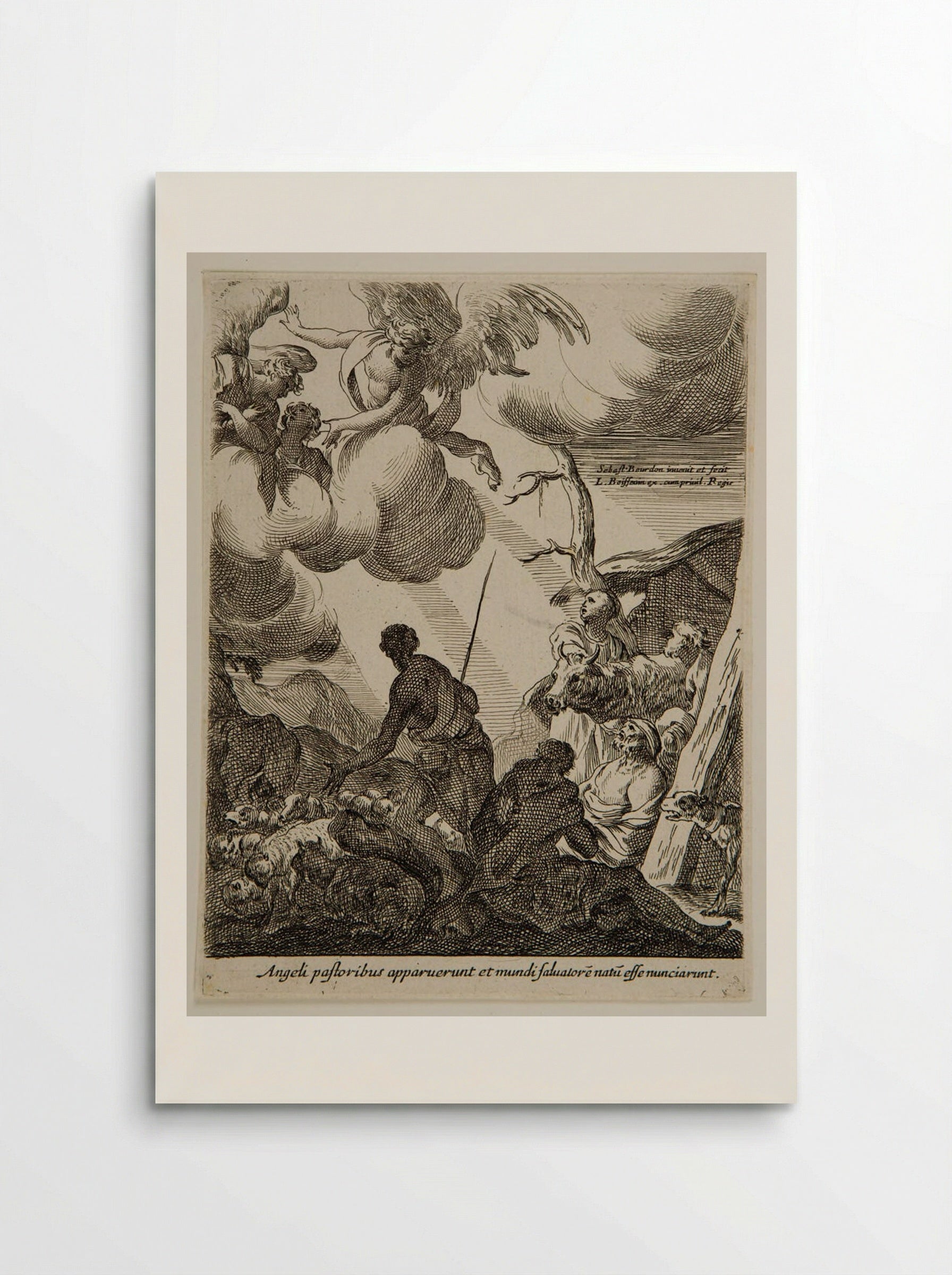 Annunciation to the Shepherds - Sébastien Bourdon - Poster