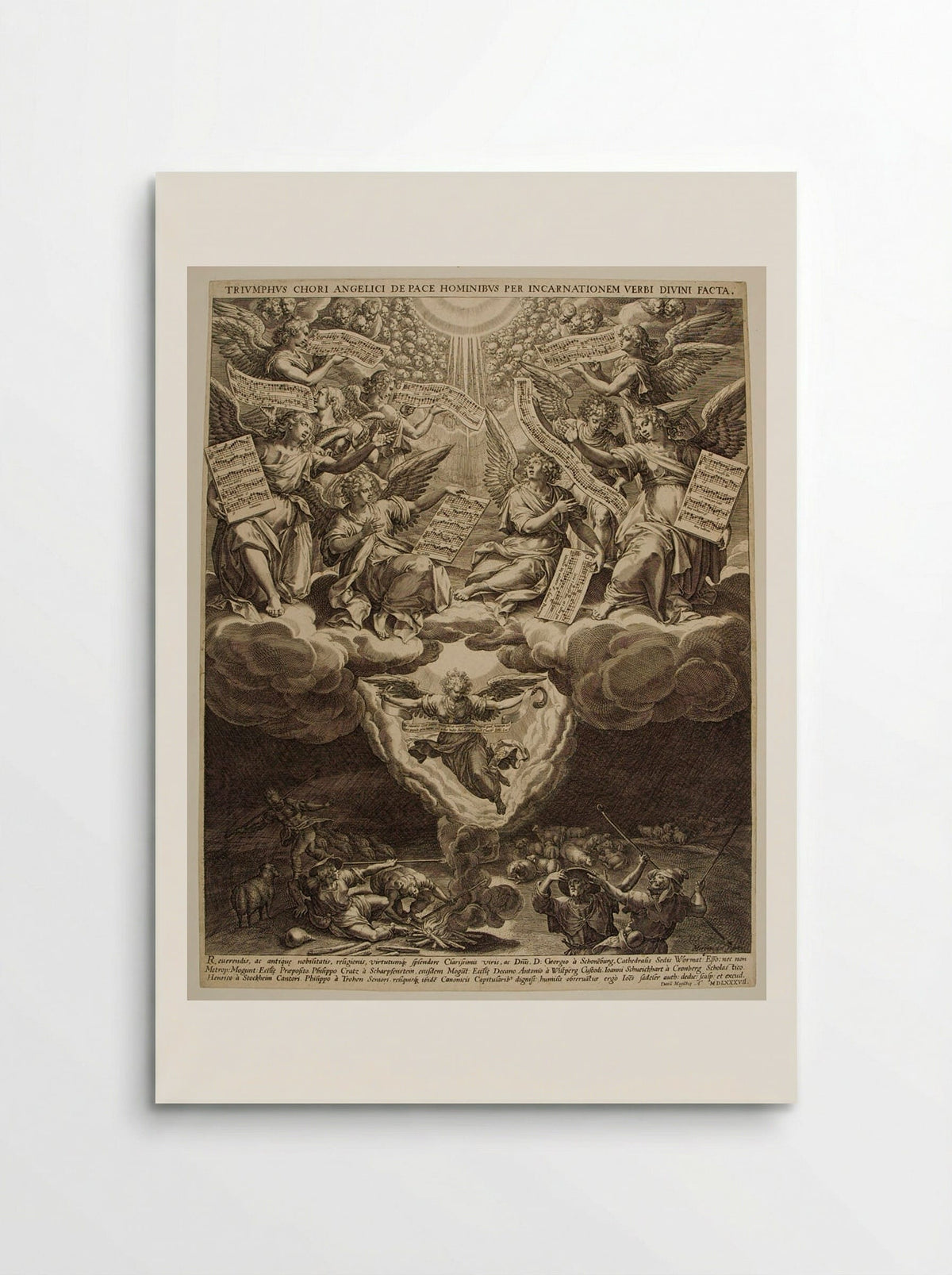 Annunciation to the Shepherds - Johann Sadeler I - Poster