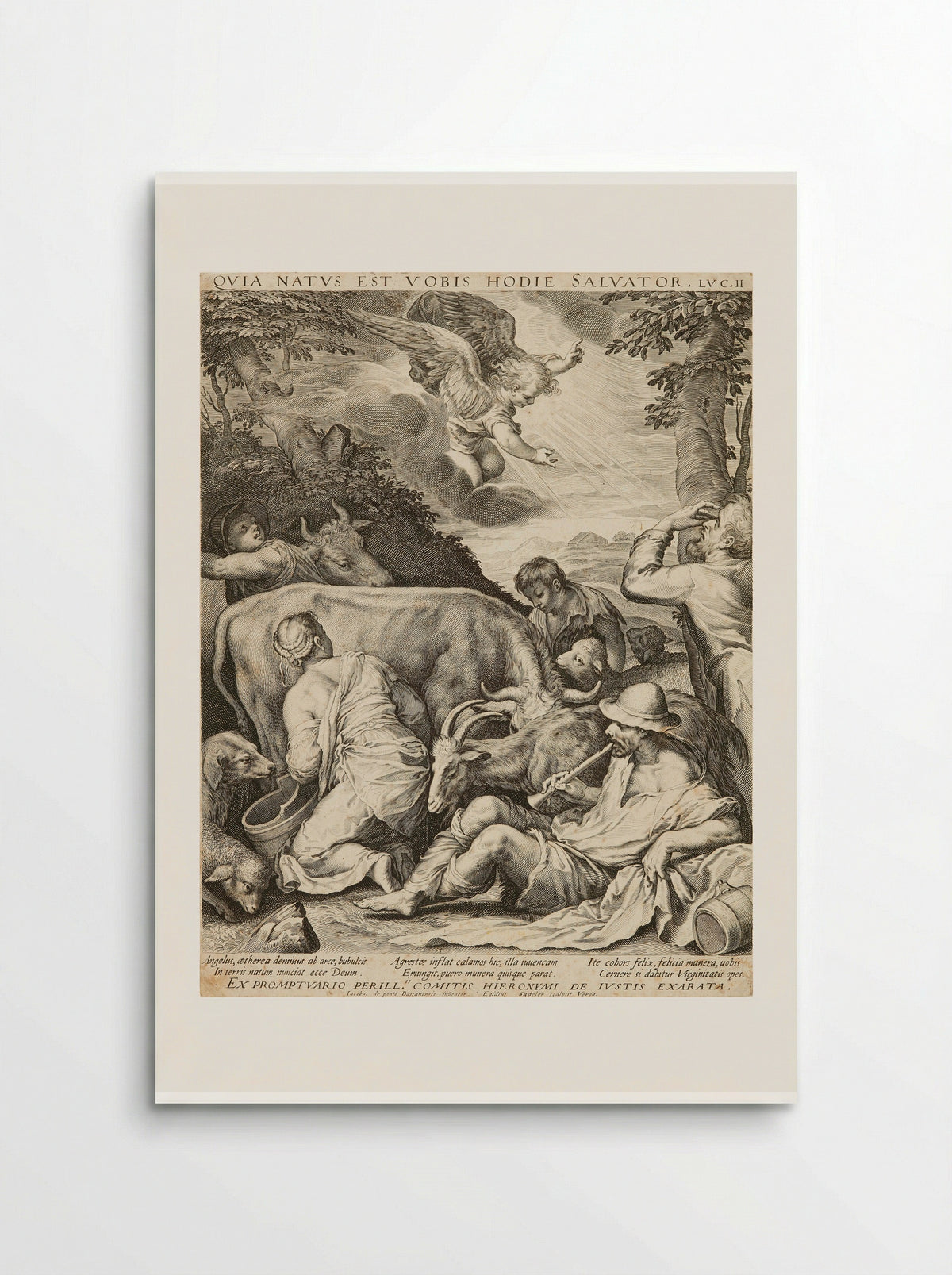 Annunciation to the Shepherds - Aegidius Sadeler II - Poster