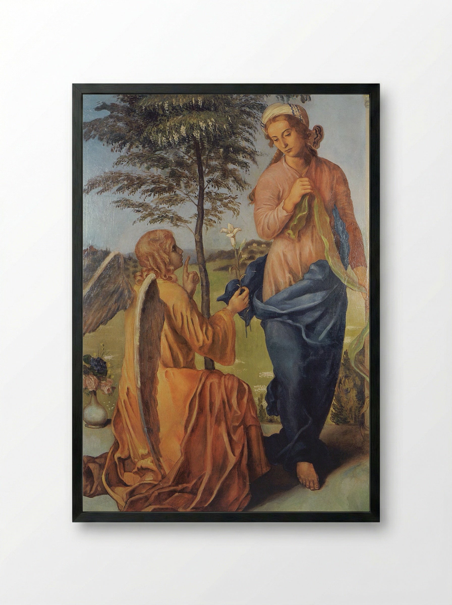 Annunciation - Émile Bernard - Framed Print Black