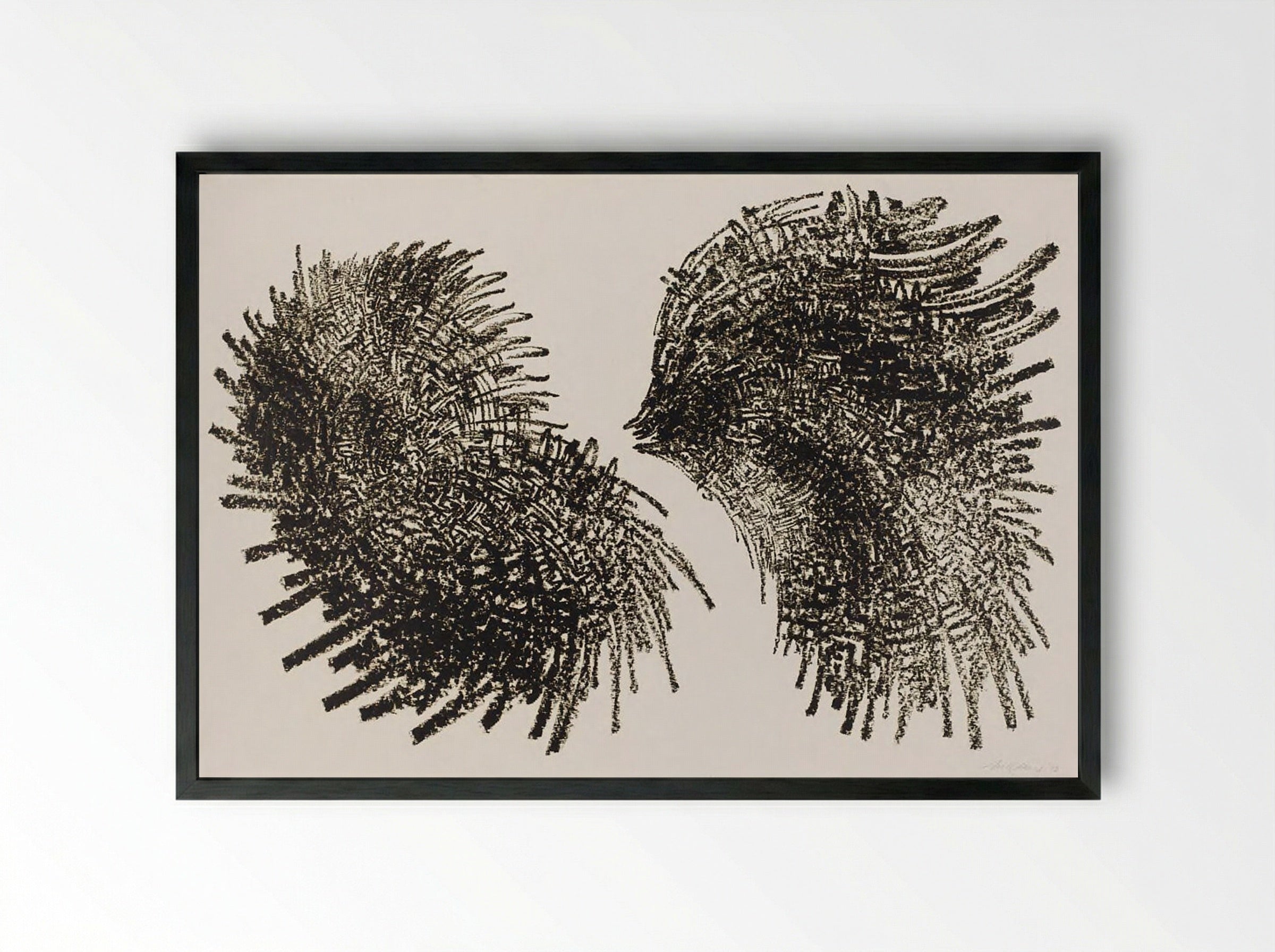 Annunciation - Martin Kline - Framed Print Black