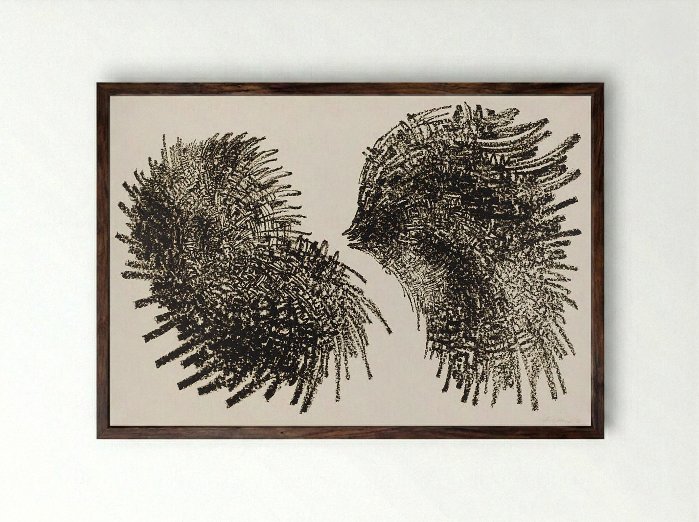 Annunciation - Martin Kline - Framed Print Dark Wood
