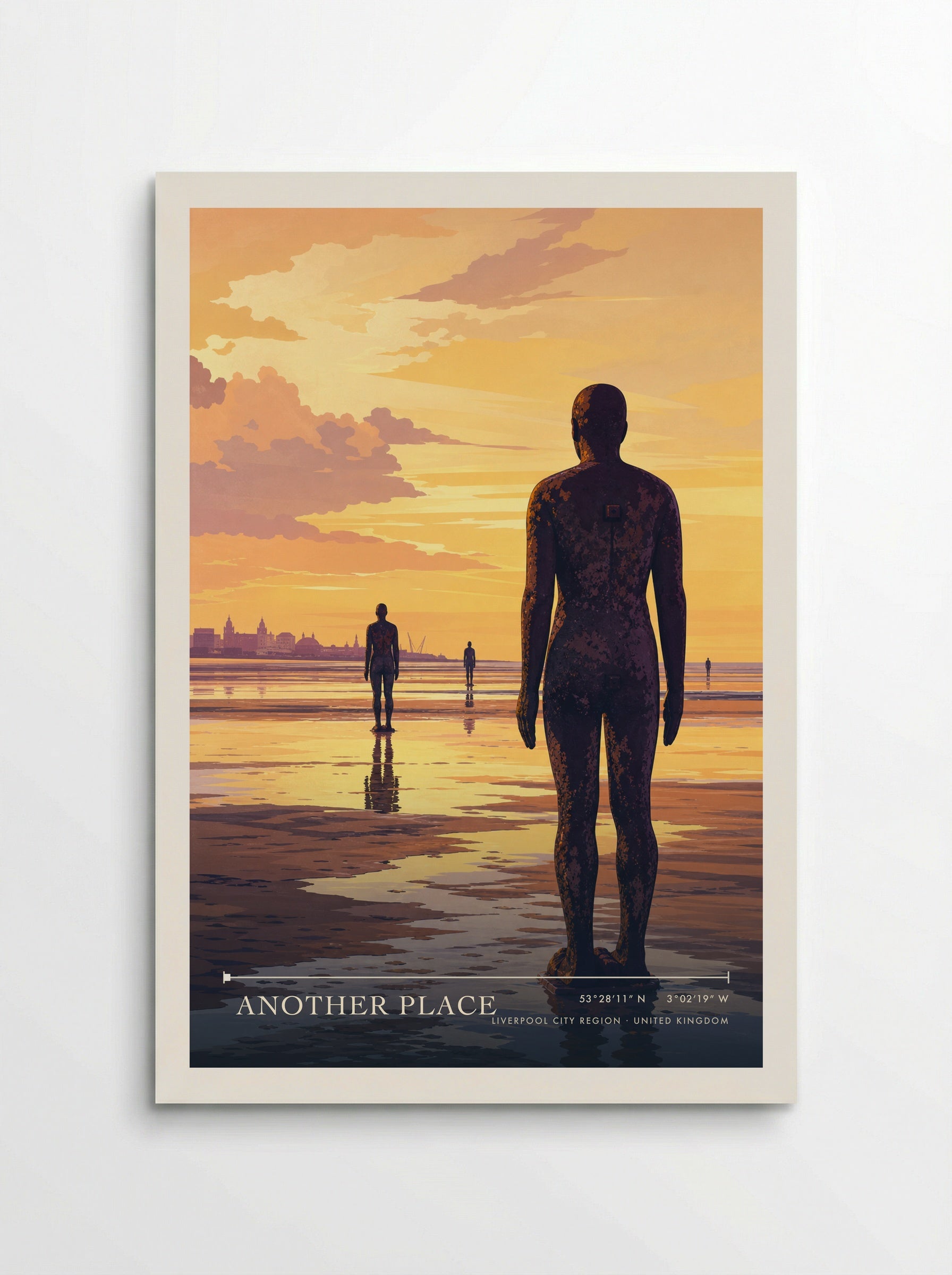 Another Place Liverpool City Region United Kingdom Travel Poster - Poster