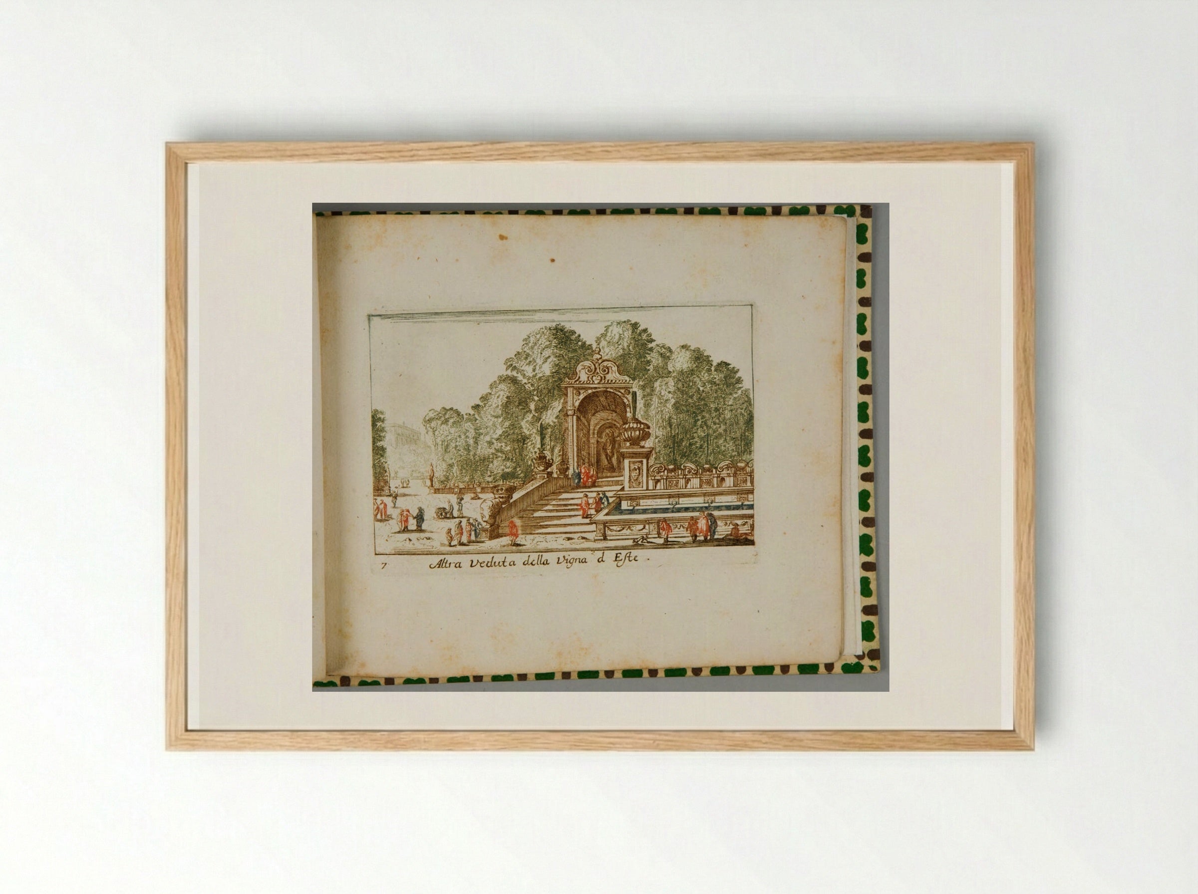 Another View of the Villa d'Este - Abraham Bloteling - Framed Print Wood