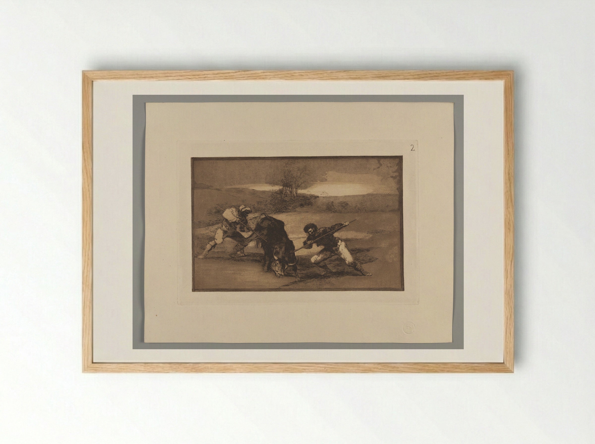 Another Way of Hunting on Foot - Francisco José de Goya y Lucientes - Framed Print Wood