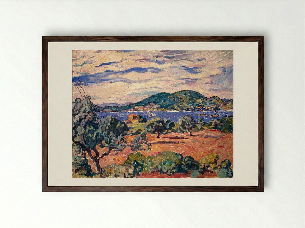 Antheor Bay - Louis Valtat - Framed Print Dark Wood