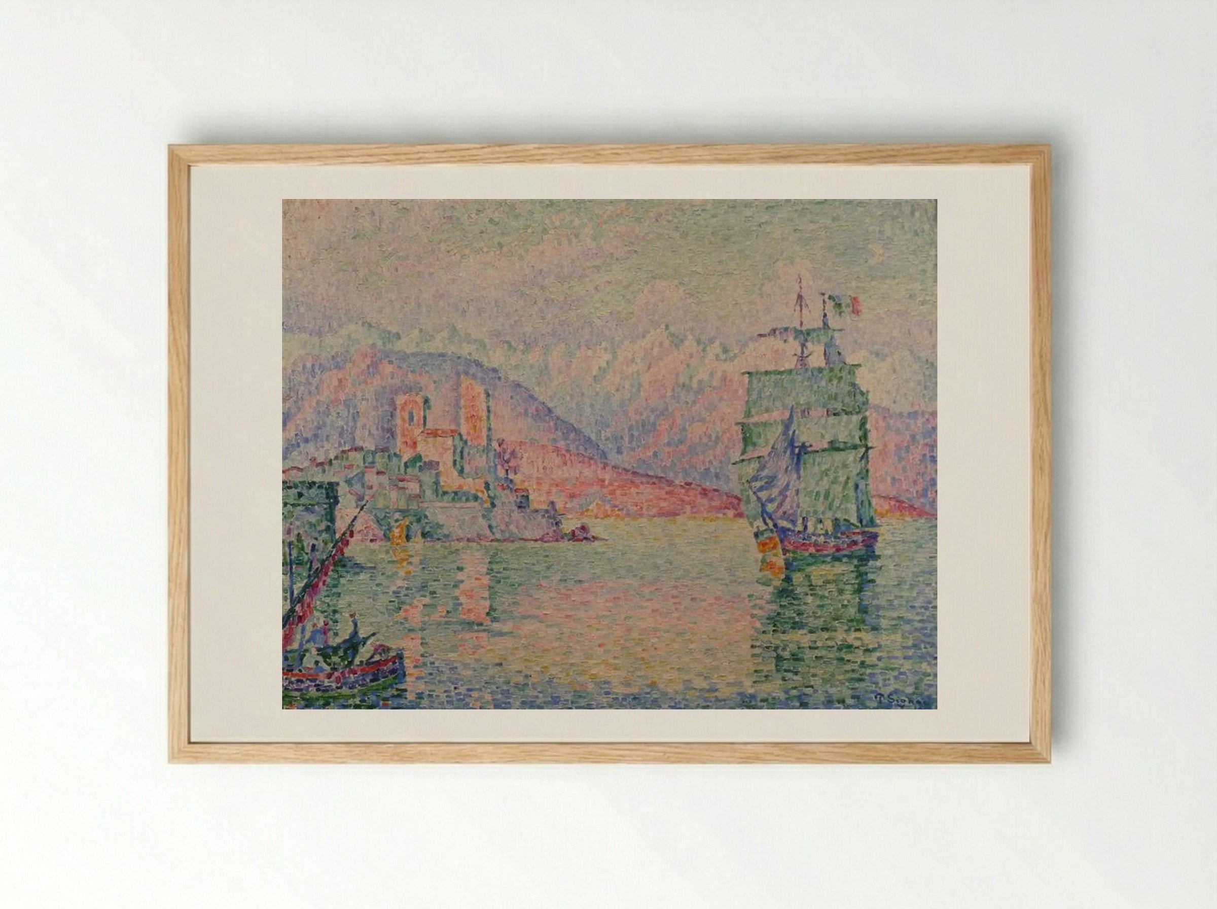 Antibes, Evening - Paul Signac - Framed Print Wood