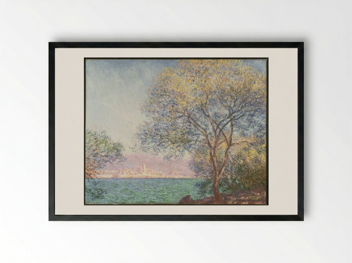 Antibes in the Morning - Claude Monet - Framed Print Black