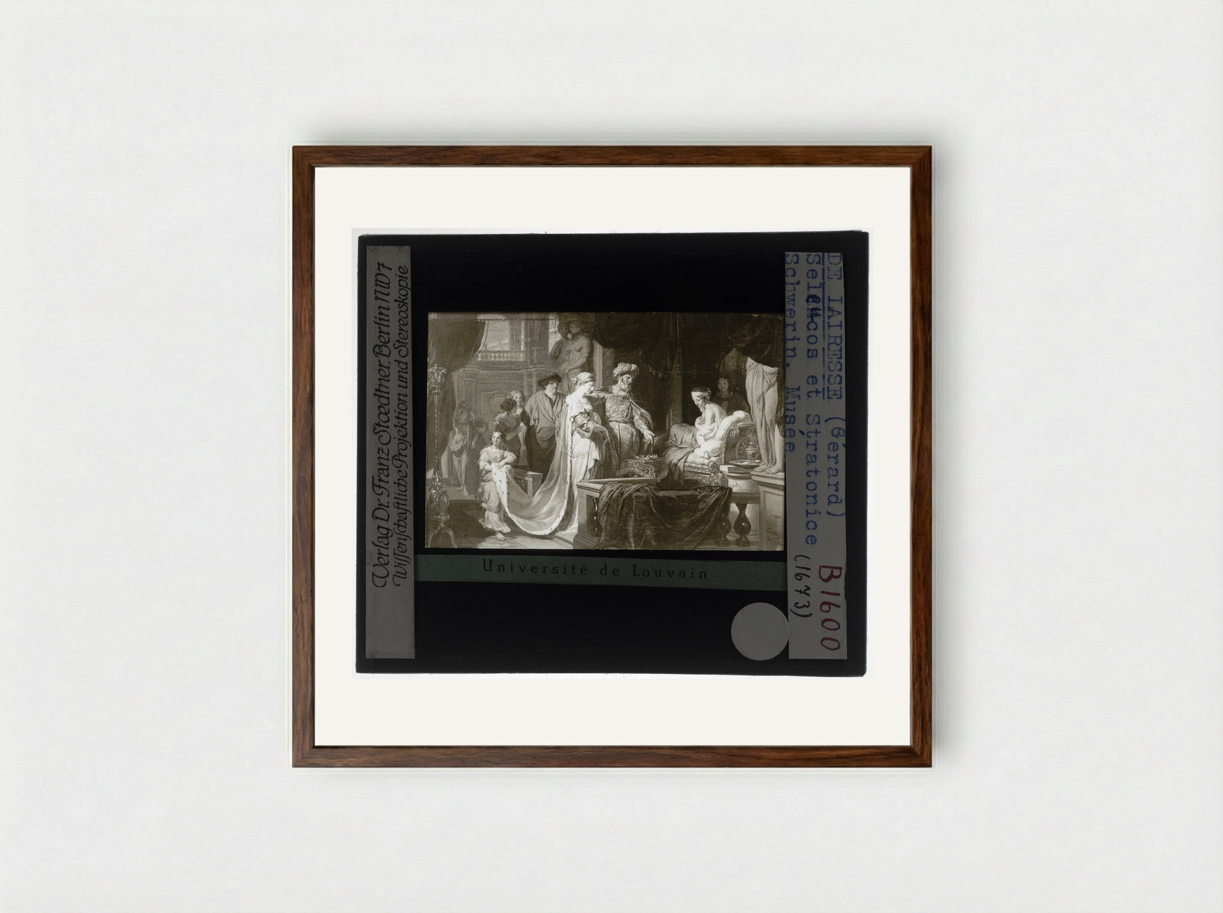Antiochus and Stratonice - Gerard de Lairesse - Framed Print Dark Wood