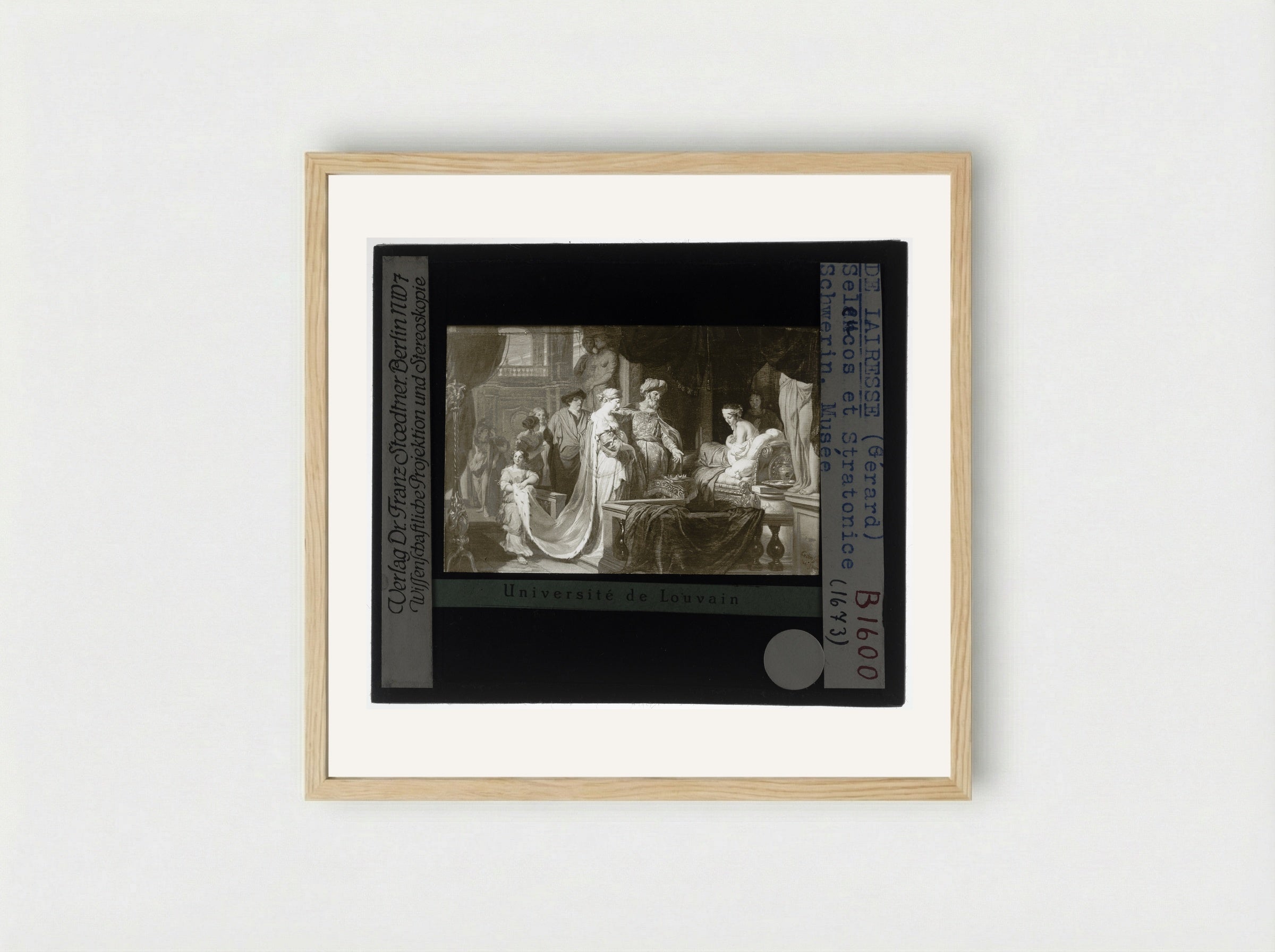 Antiochus and Stratonice - Gerard de Lairesse - Framed Print Wood