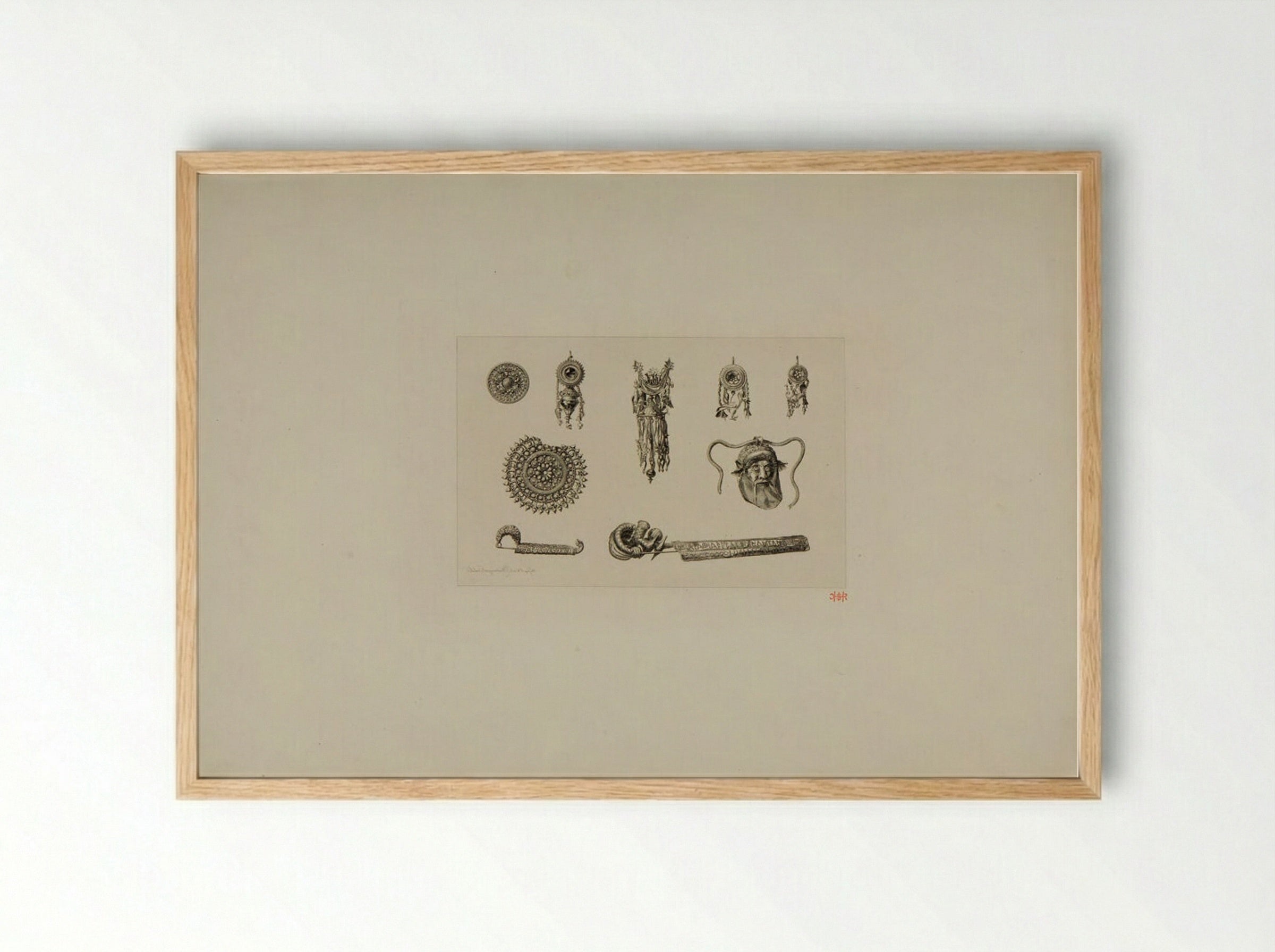 Antique Jewels of the Campana Collection - Jules Ferdinand Jacquemart - Framed Print Wood