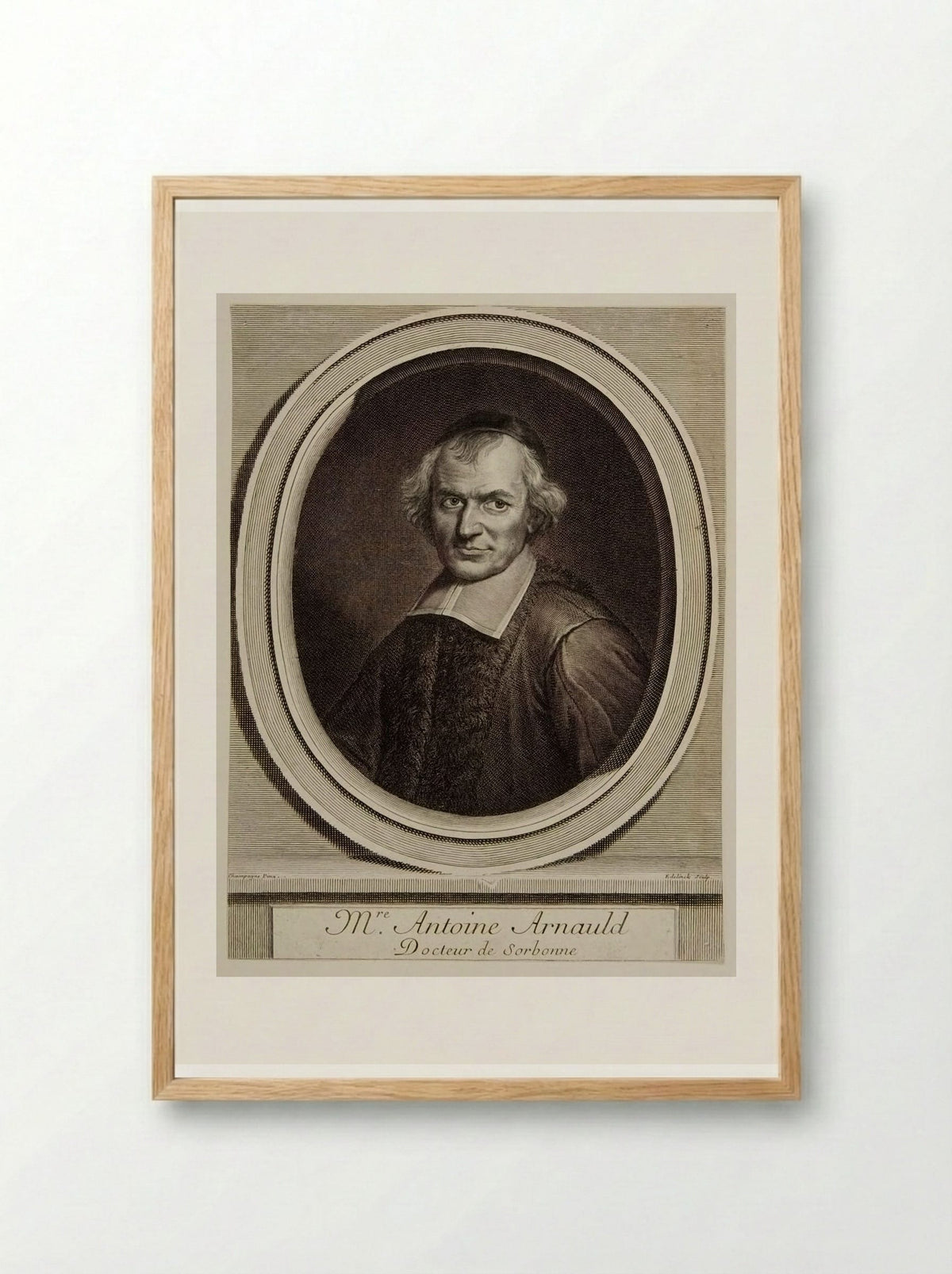 Antoine Arnauld - Gérard Edelinck - Framed Print Wood