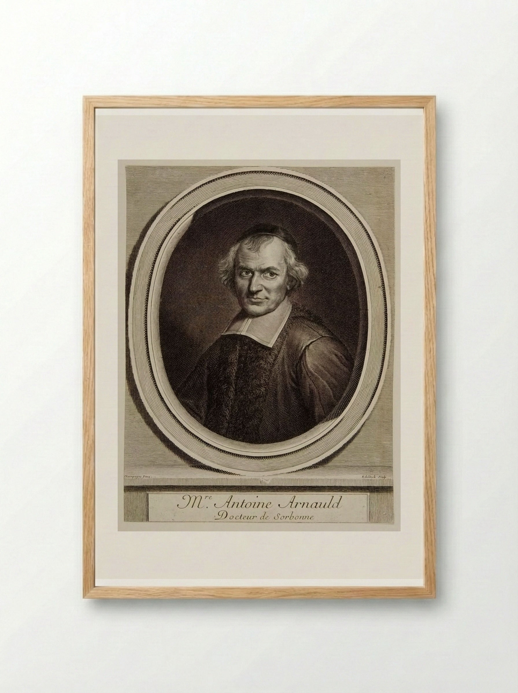 Antoine Arnauld - Gérard Edelinck - Framed Print Wood