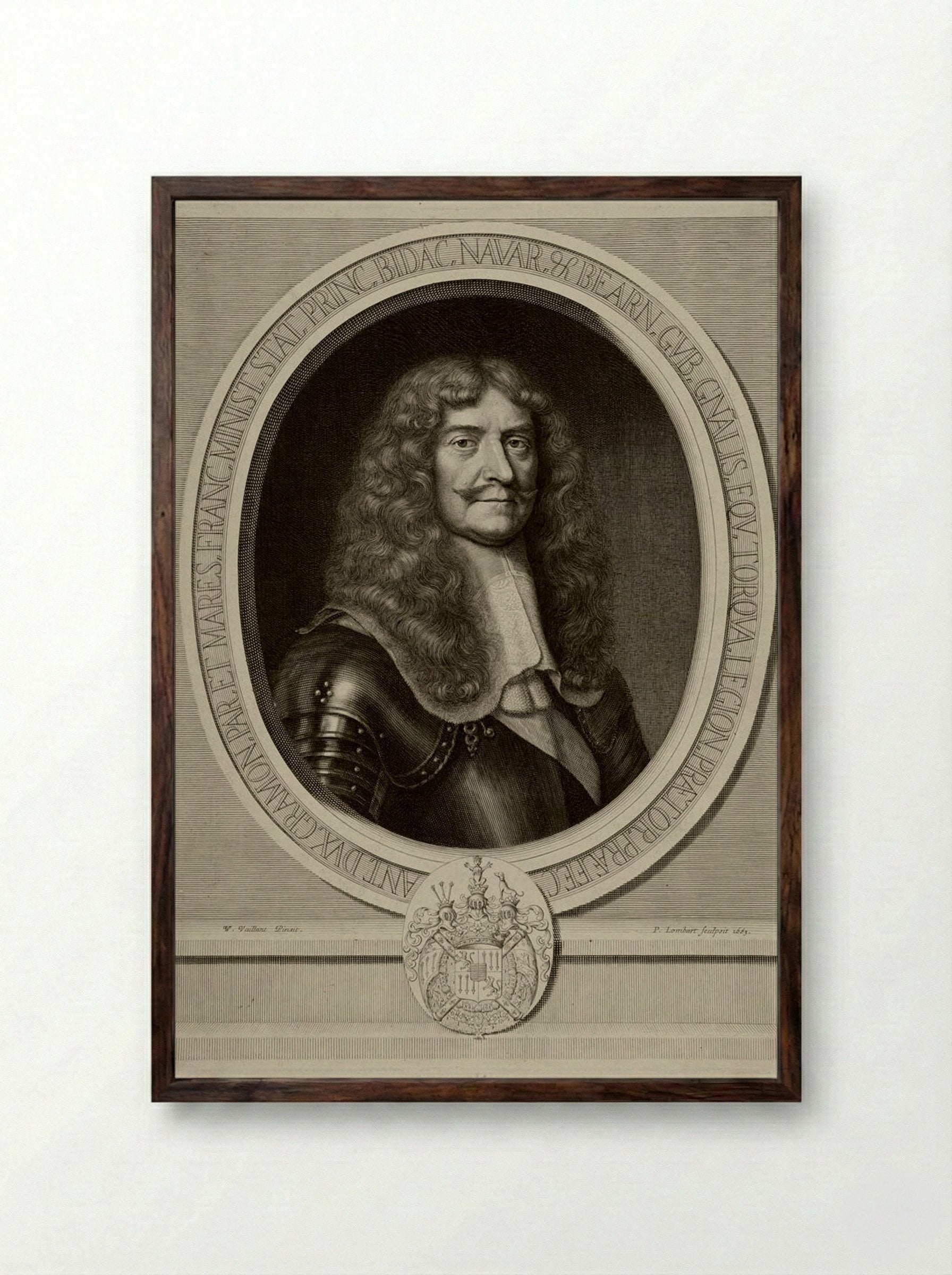 Antoine, Duc de Gramont - Pierre Lombart - Framed Print Dark Wood