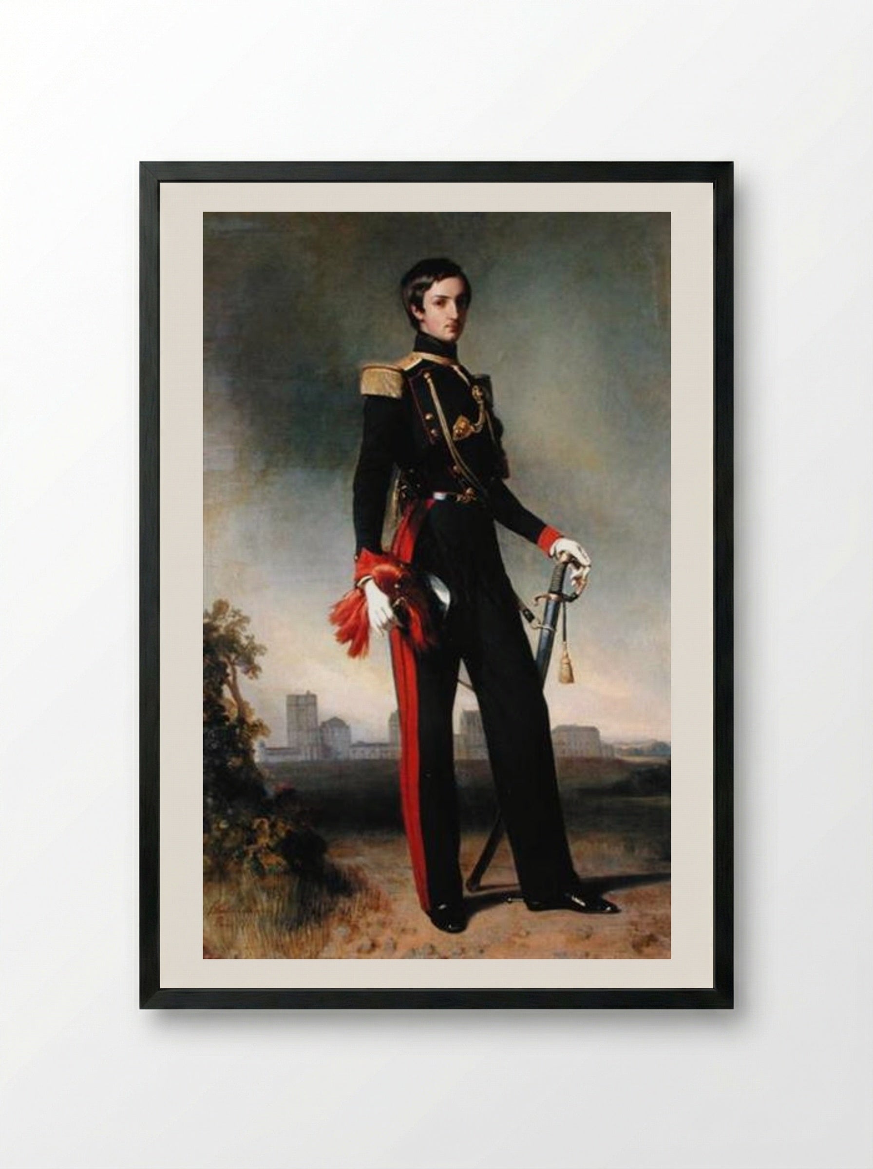 Antoine-Marie-Philippe-Louis d'Orléans, Duke of Montpensier - Franz Xaver Winterhalter - Framed Print Black