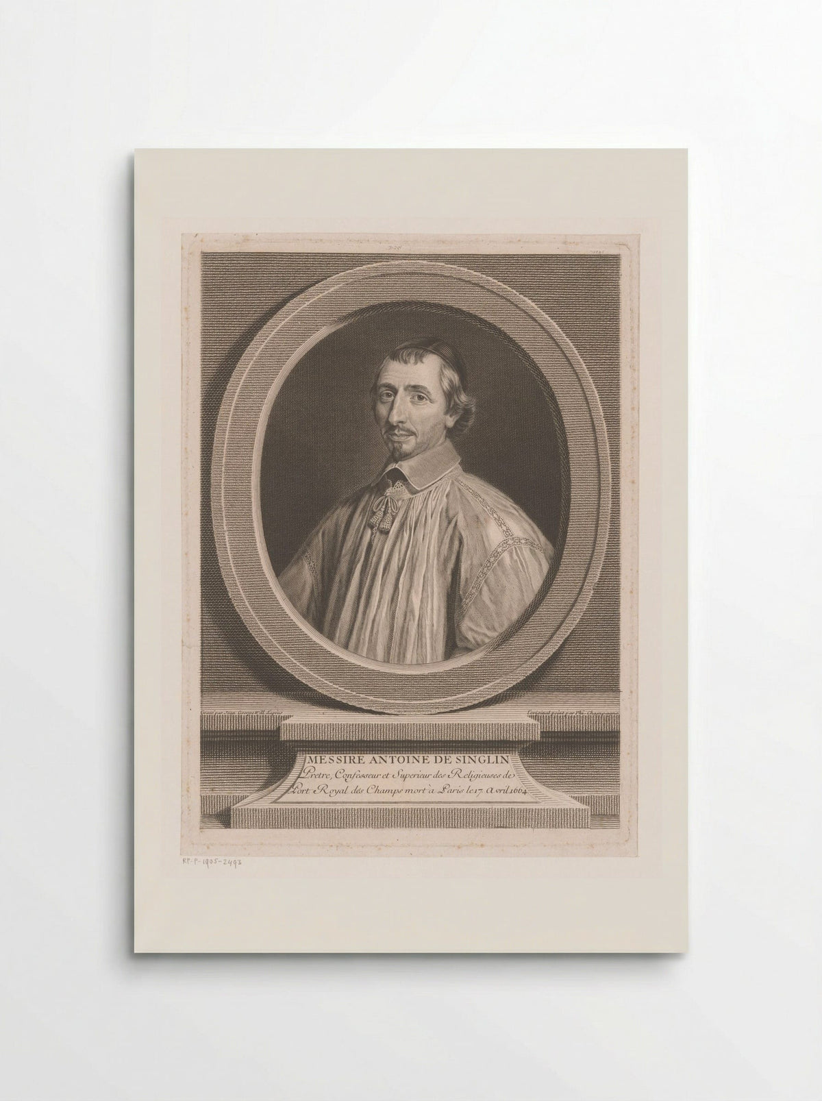 Antoine de Singlin - Johann Georg Wille - Poster