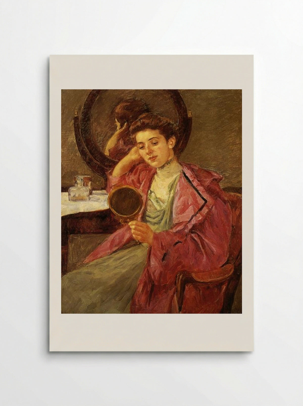 Antoinette at her dresser - Mary Cassatt - Poster