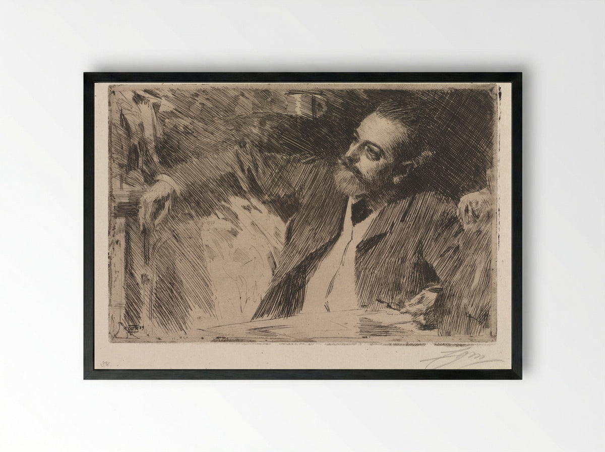 Antonin Proust - Anders Zorn - Framed Print Black