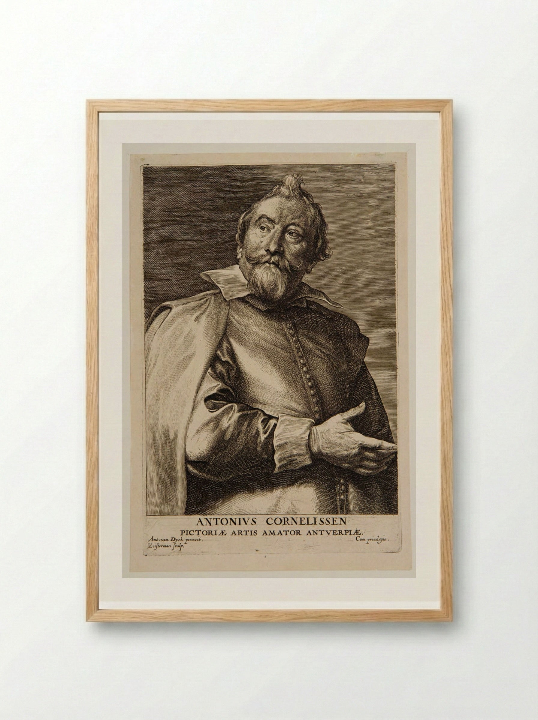 Antonius Cornelissen - Lucas Vorsterman I - Framed Print Wood