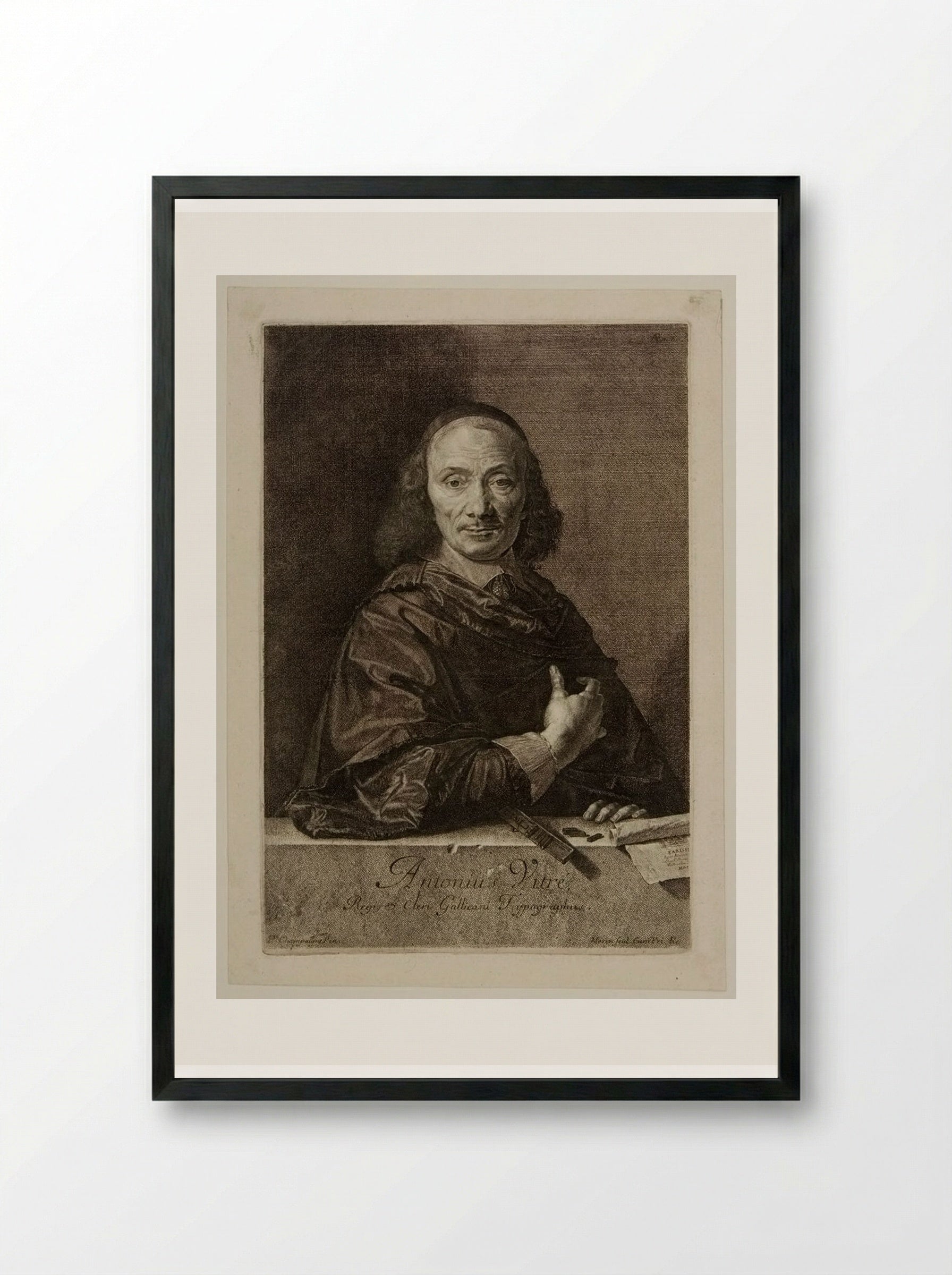 Antonius Vitré - Jean Morin - Framed Print Black