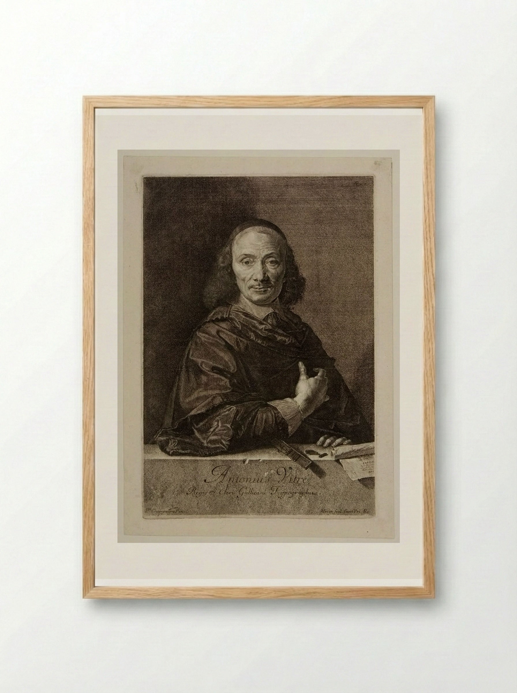 Antonius Vitré - Jean Morin - Framed Print Wood
