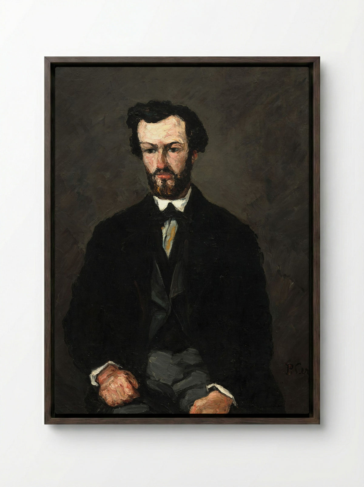Antony Valabrègue - Paul Cézanne - Framed Canvas Dark Wood