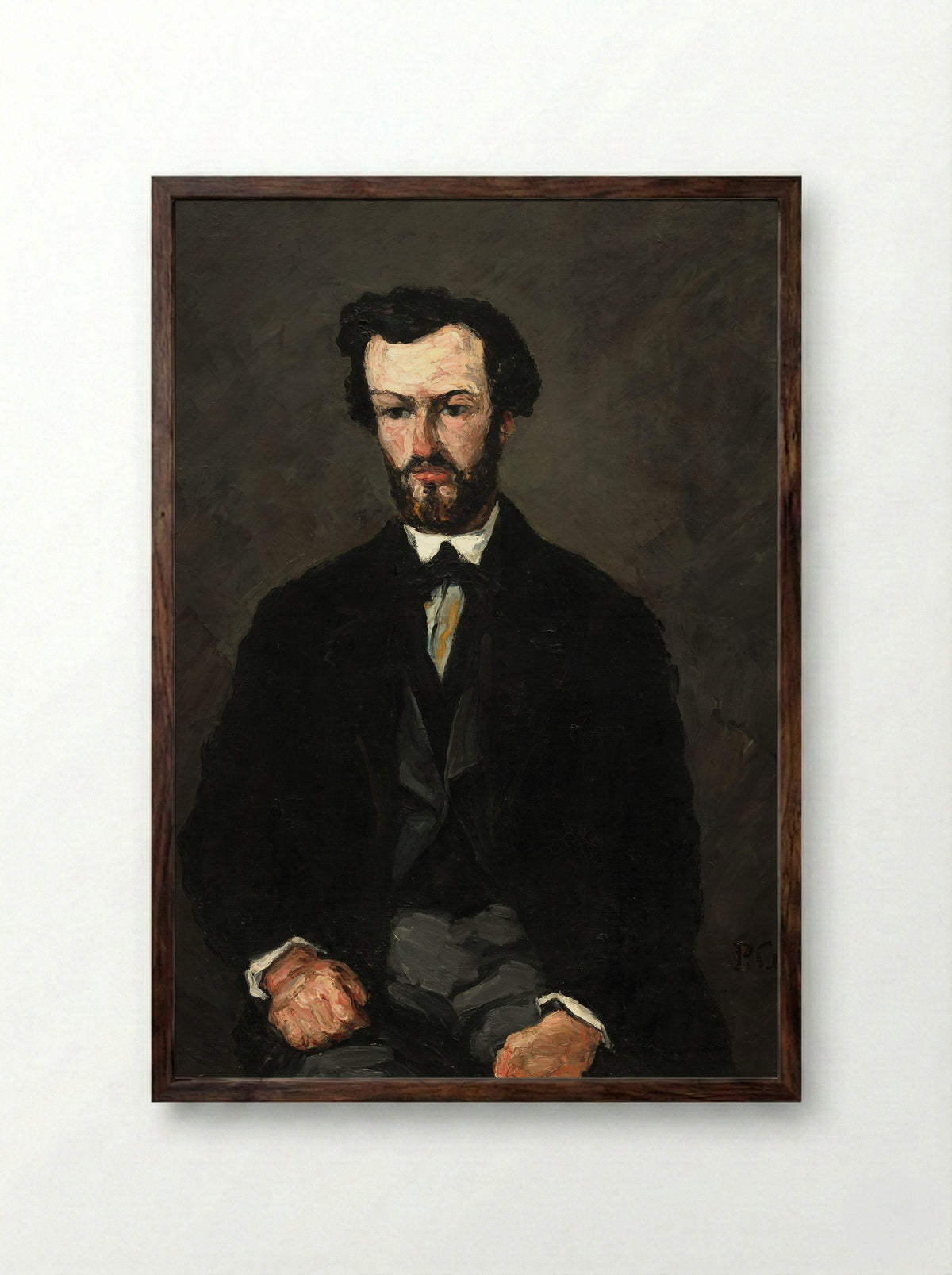 Antony Valabrègue - Paul Cézanne - Framed Print Dark Wood
