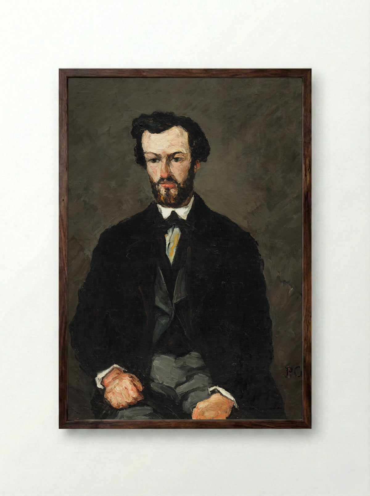 Antony Valabrègue - Paul Cézanne - Framed Print Dark Wood