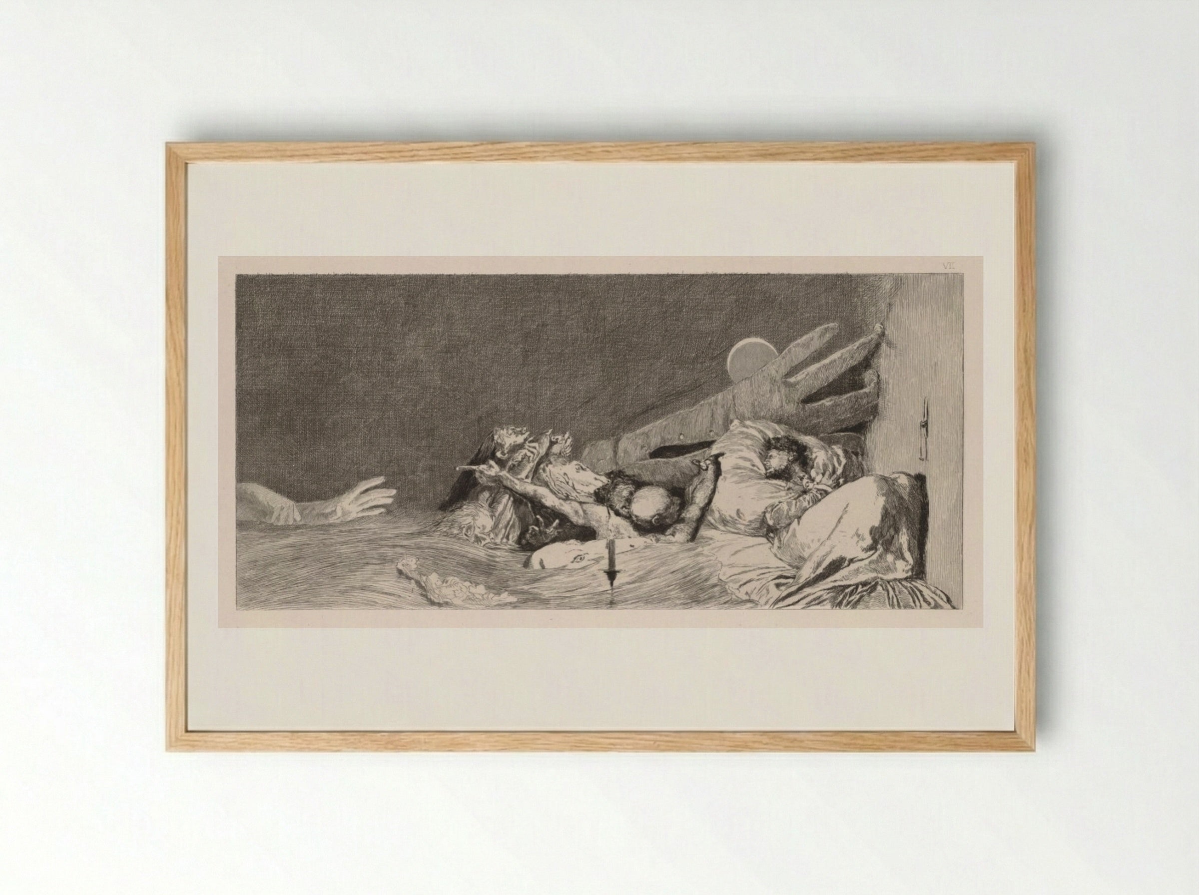 Anxieties - Max Klinger - Framed Print Wood