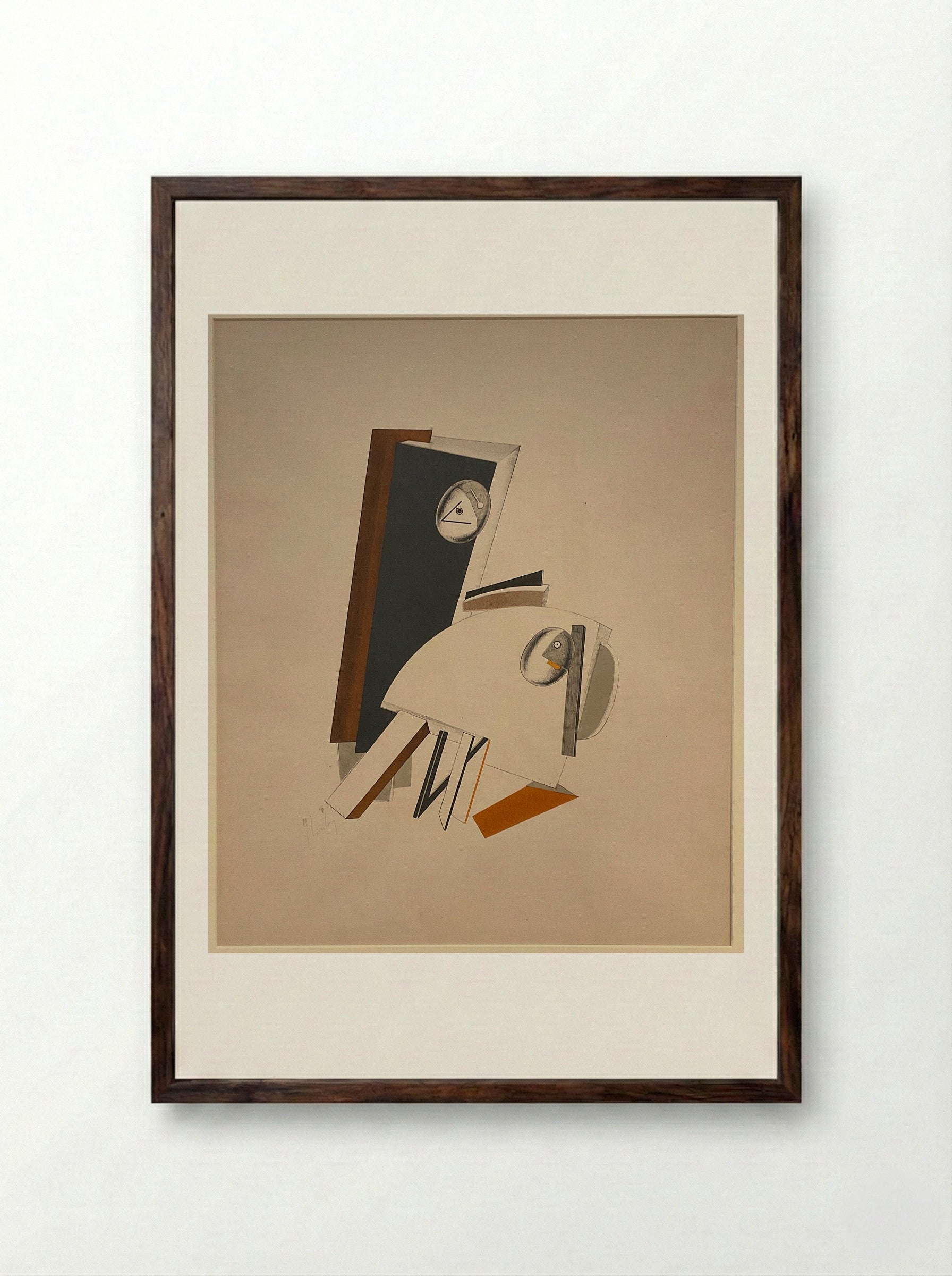 Anxious Ones - El Lissitzky - Framed Print Dark Wood