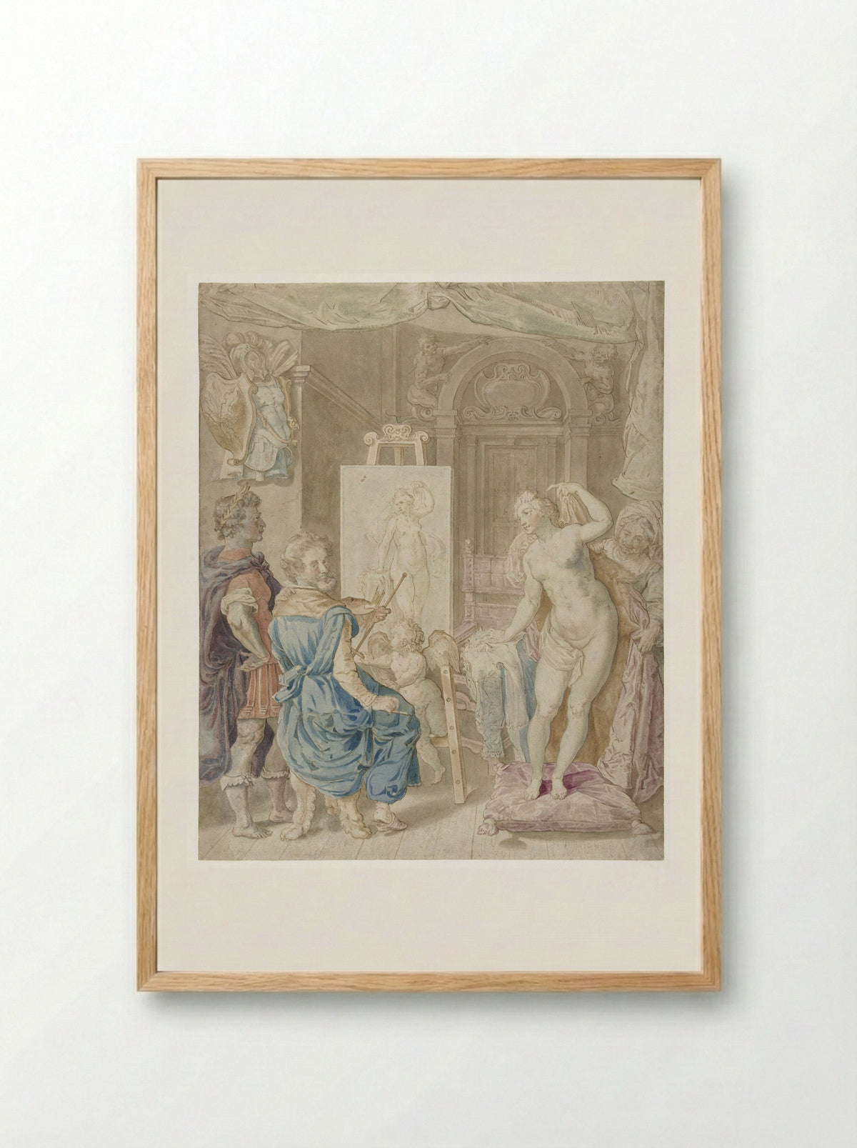 Apelles Painting Campaspe - Pieter Isaacsz. - Framed Print Wood