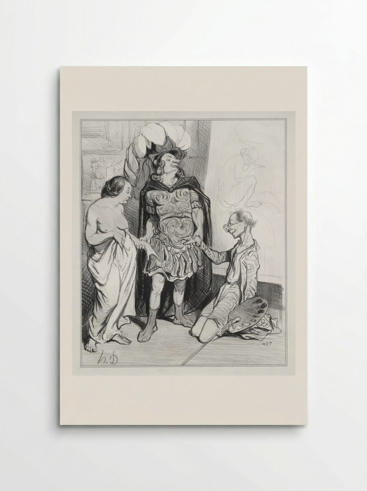Apelles and Campaspe - Honoré Daumier - Poster