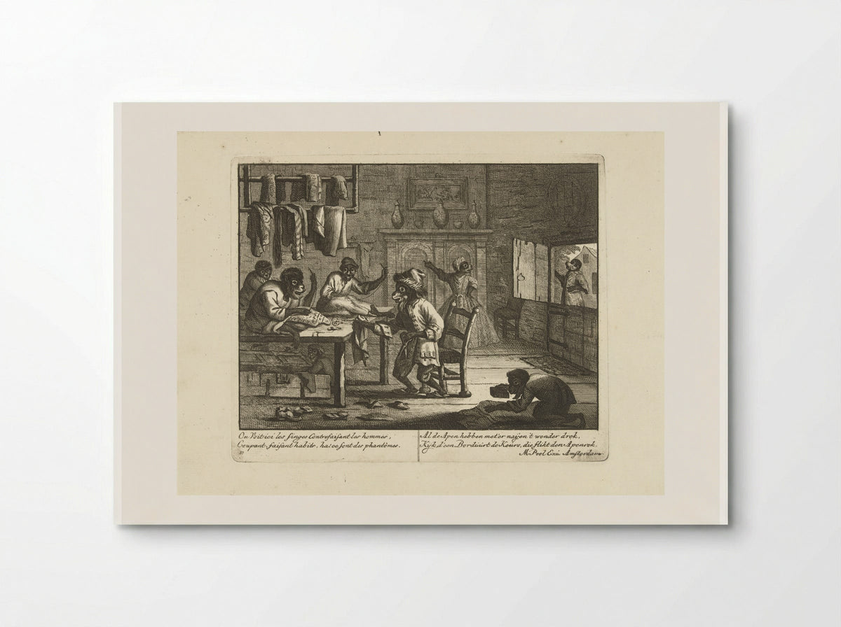Apen als kleermakers (Monkeys as Tailors) - Matthijs Pool - Poster