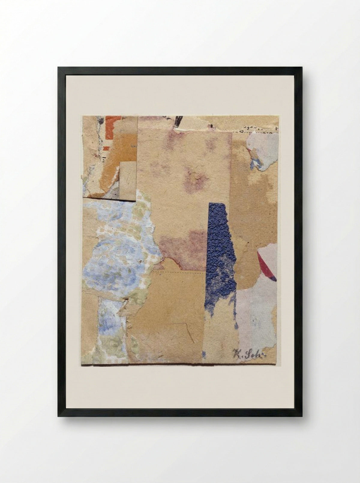 Aphorism - Kurt Schwitters - Framed Print Black