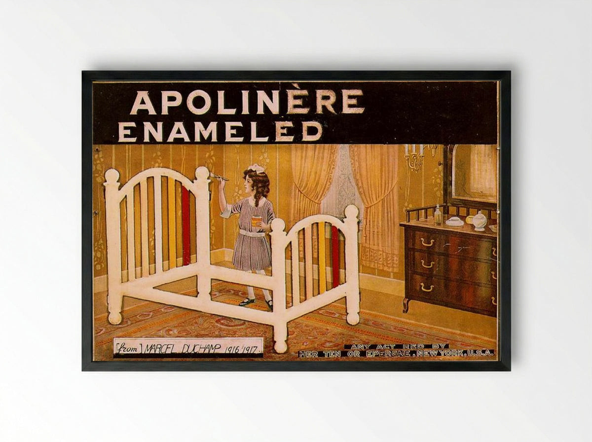 Apolinère Enameled - Marcel Duchamp - Framed Print Black
