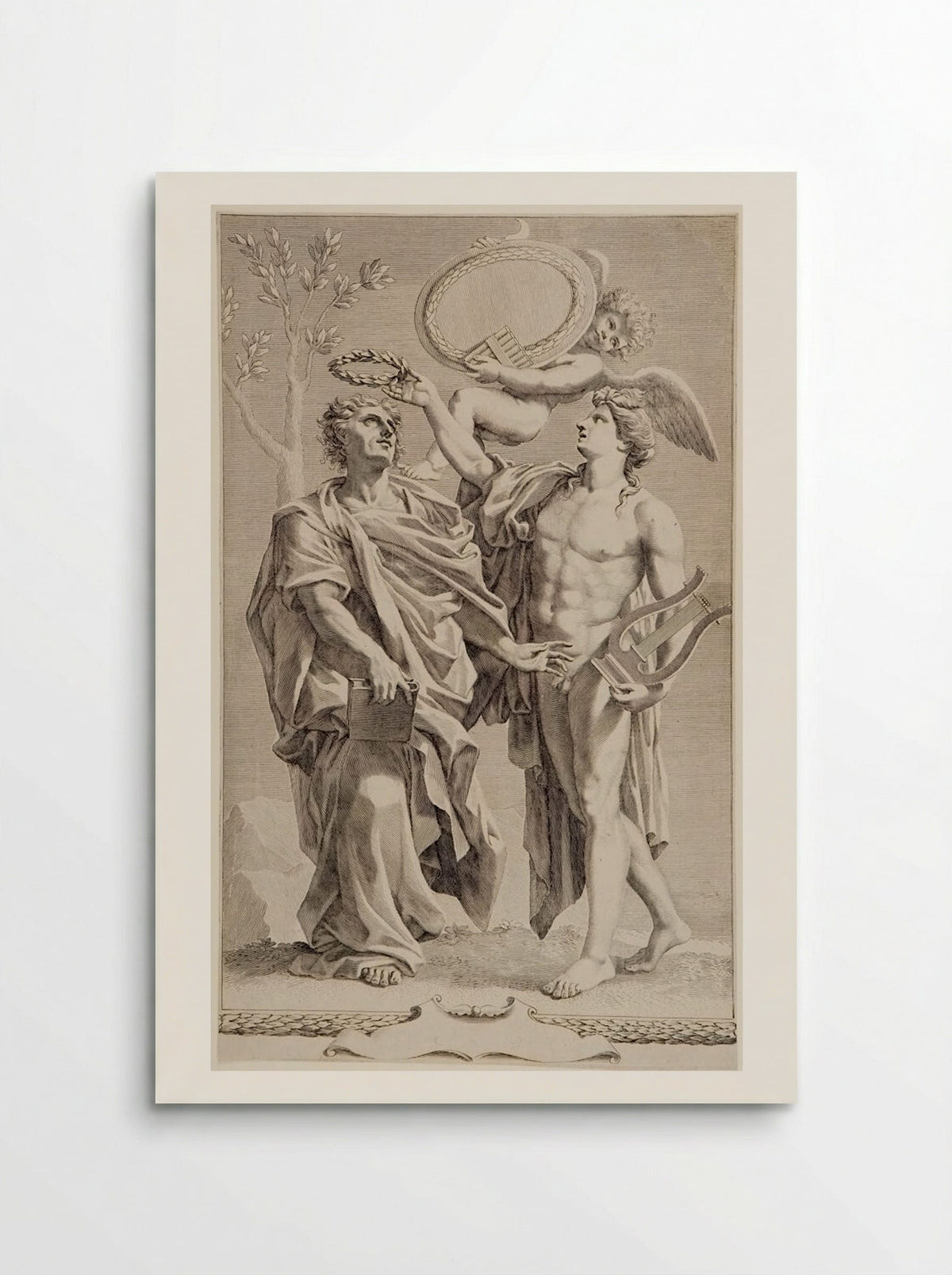 Apollo Crowning Virgil - Claude Mellan - Poster