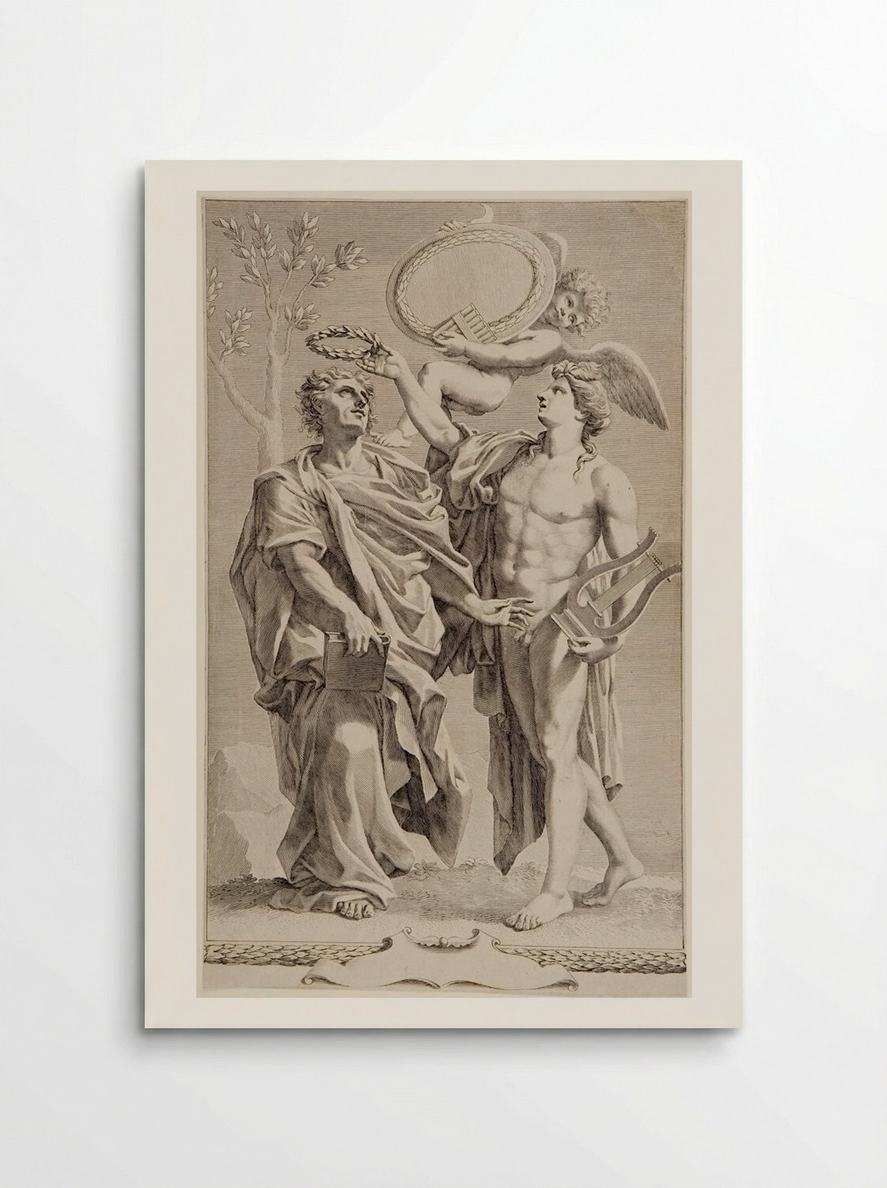 Apollo Crowning Virgil - Claude Mellan - Poster