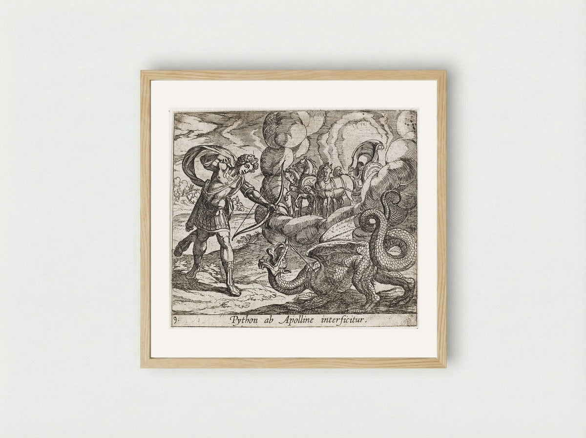 Apollo Killing Python - Antonio Tempesta - Framed Print Wood