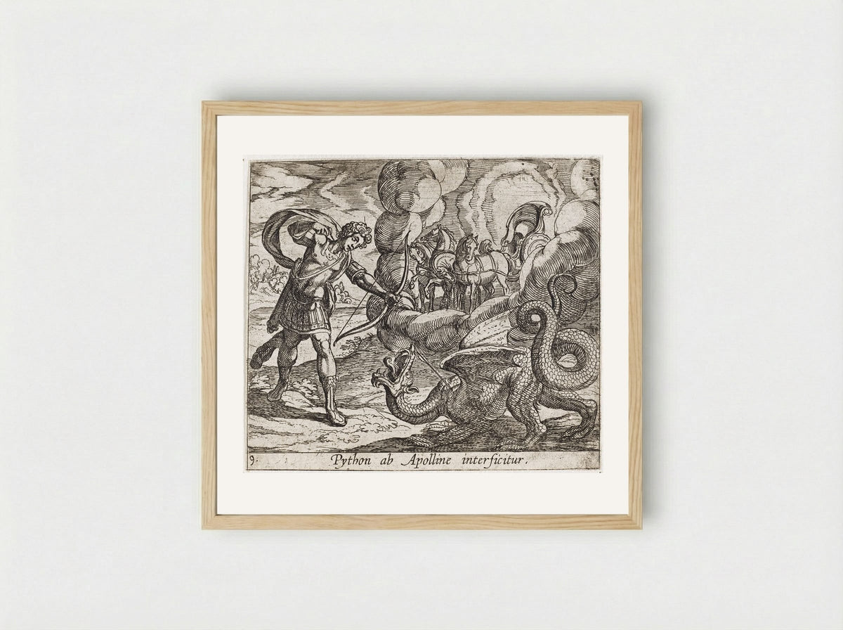 Apollo Killing Python - Antonio Tempesta - Framed Print Wood