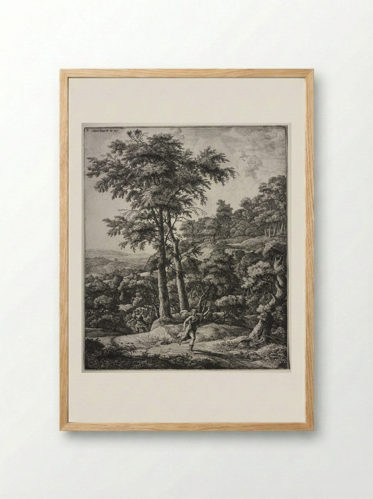 Apollo and Daphne - Anthonie Waterloo - Framed Print Wood