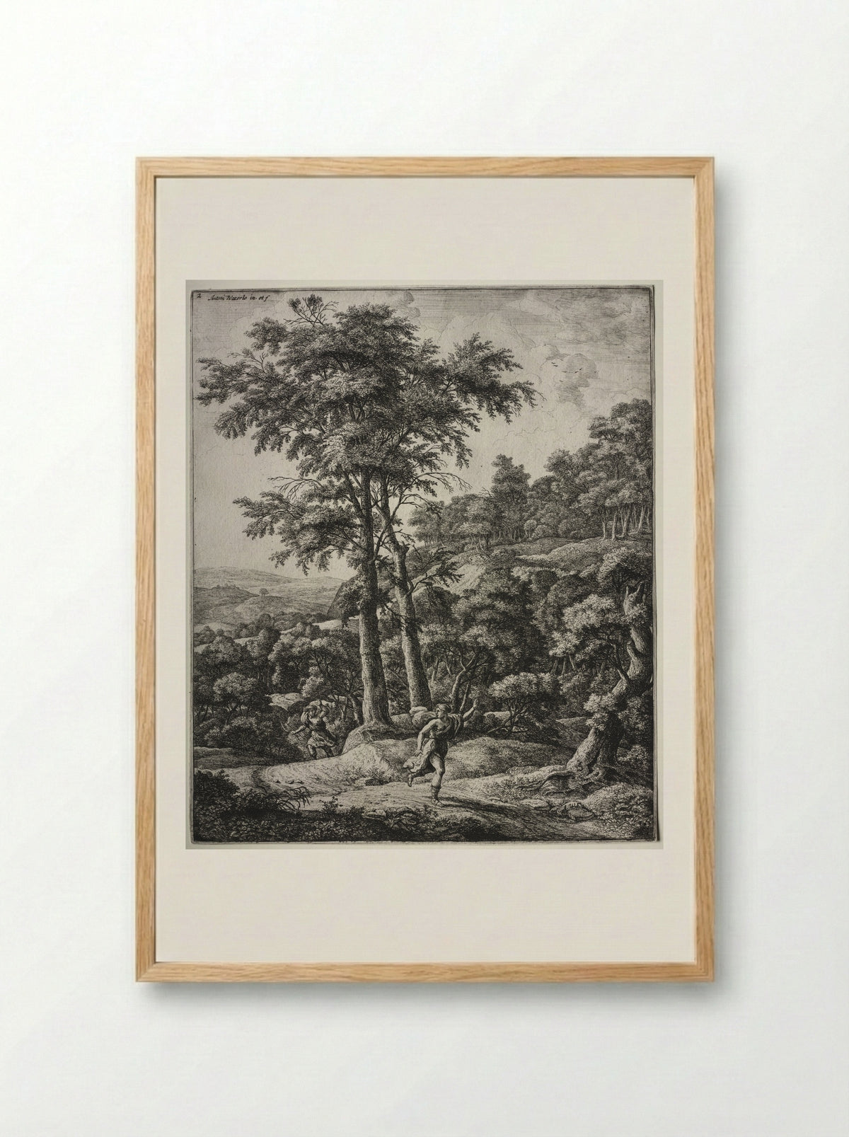Apollo and Daphne - Anthonie Waterloo - Framed Print Wood