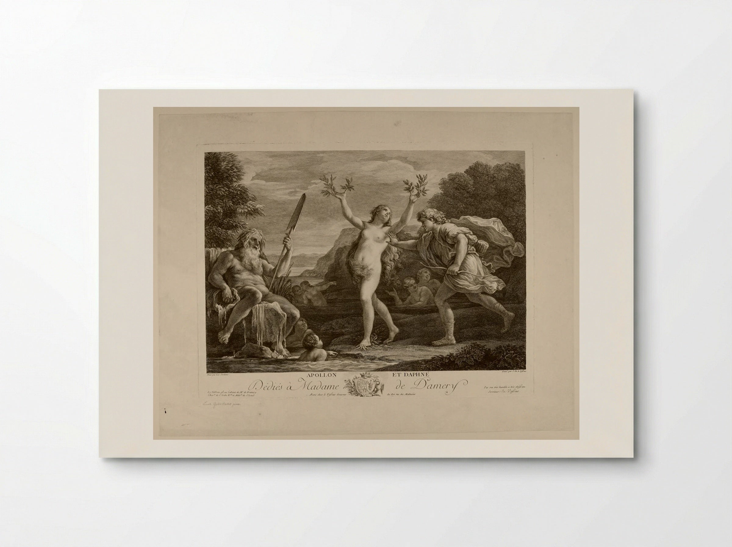 Apollo and Daphne - Jean Charles Levasseur - Poster