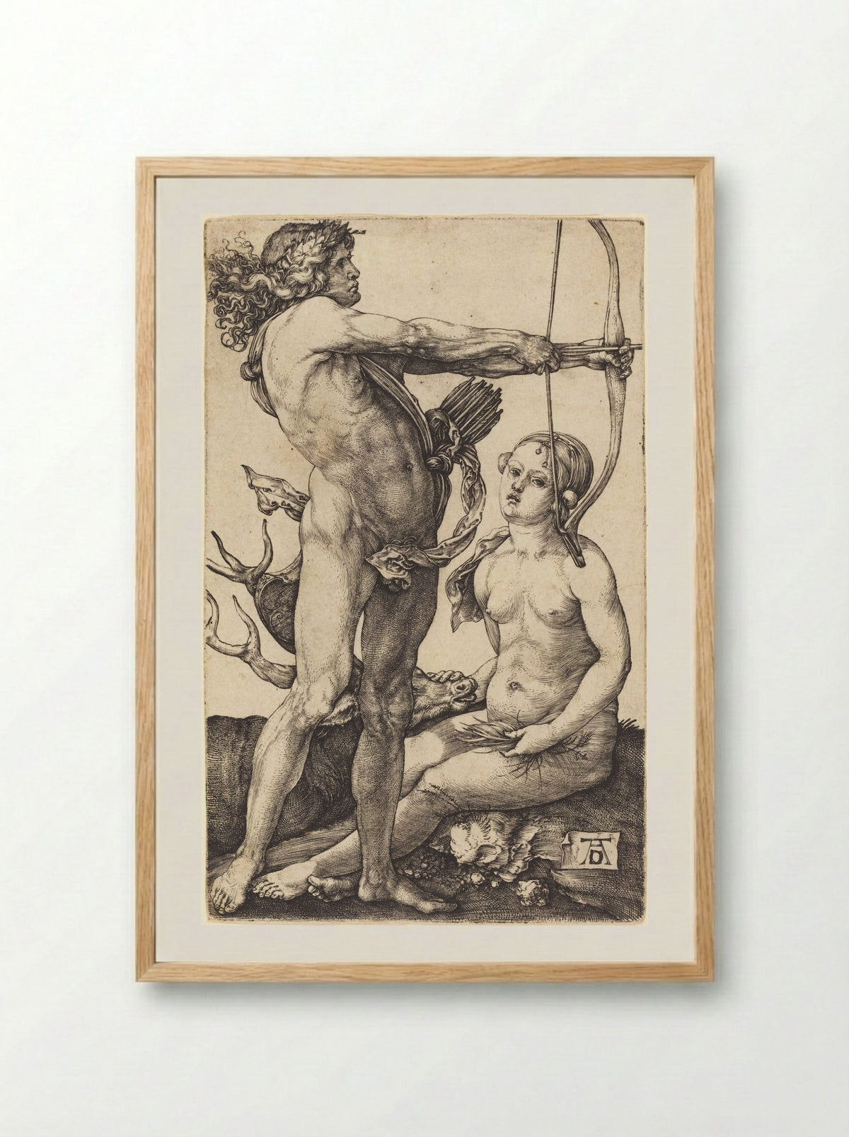 Apollo and Diana - Albrecht Dürer - Framed Print Wood