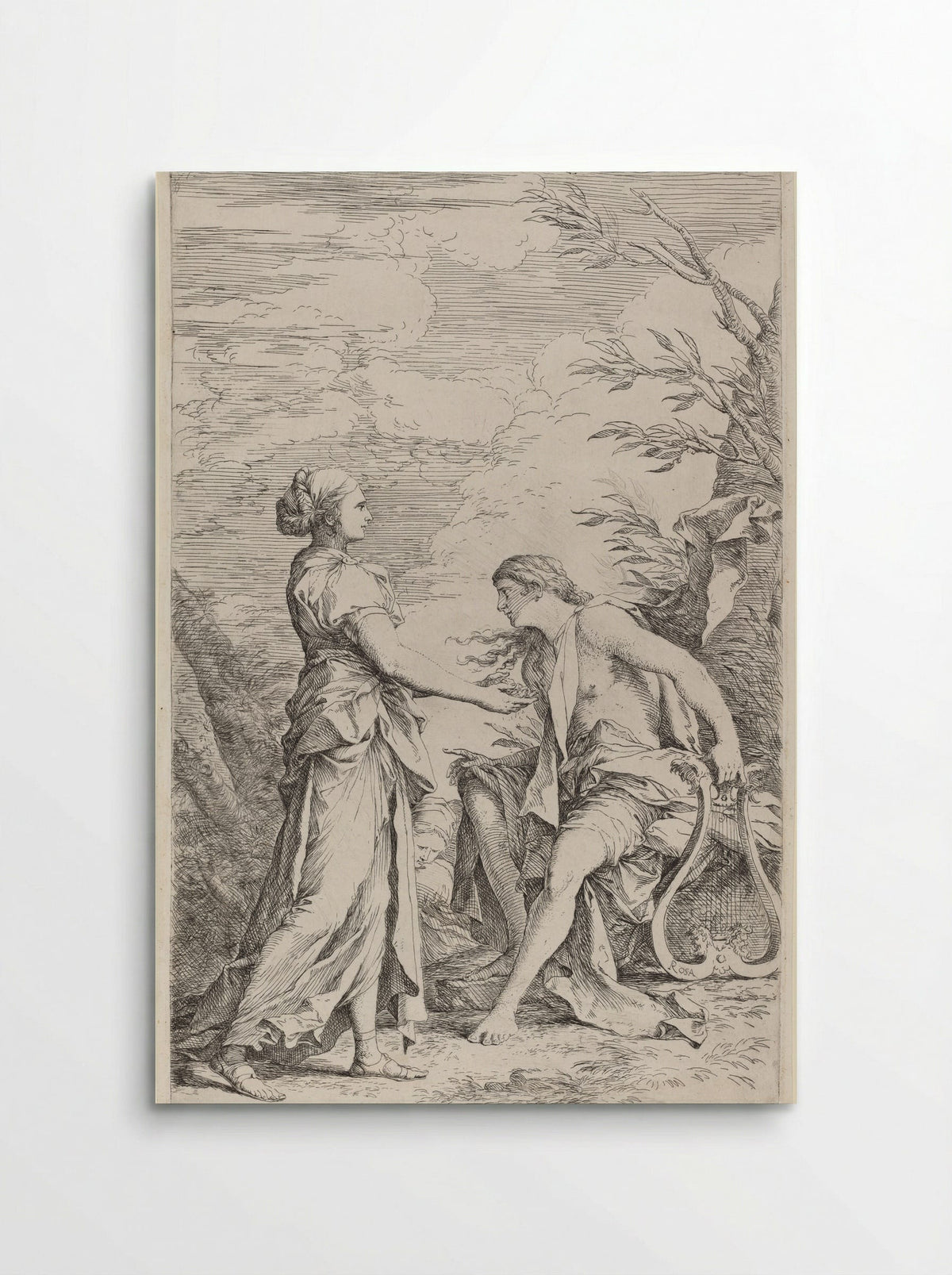 Apollo and the Cumaean Sibyl - Salvator Rosa - Poster